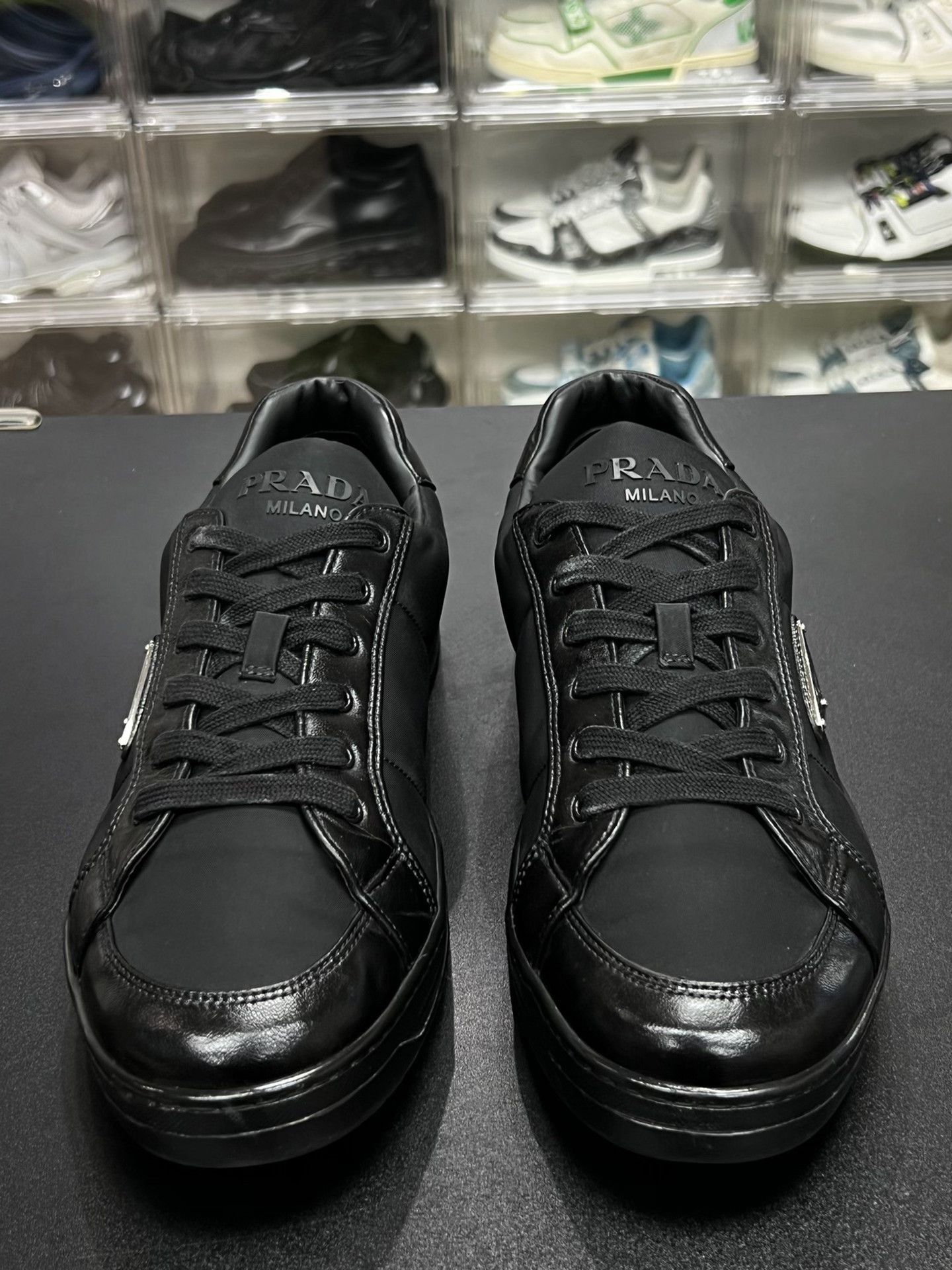 Prada Prada Down Black Lowtop Sneakers 8.5 Men Size US 8.5 / EU 41-42 - 2 Thumbnail