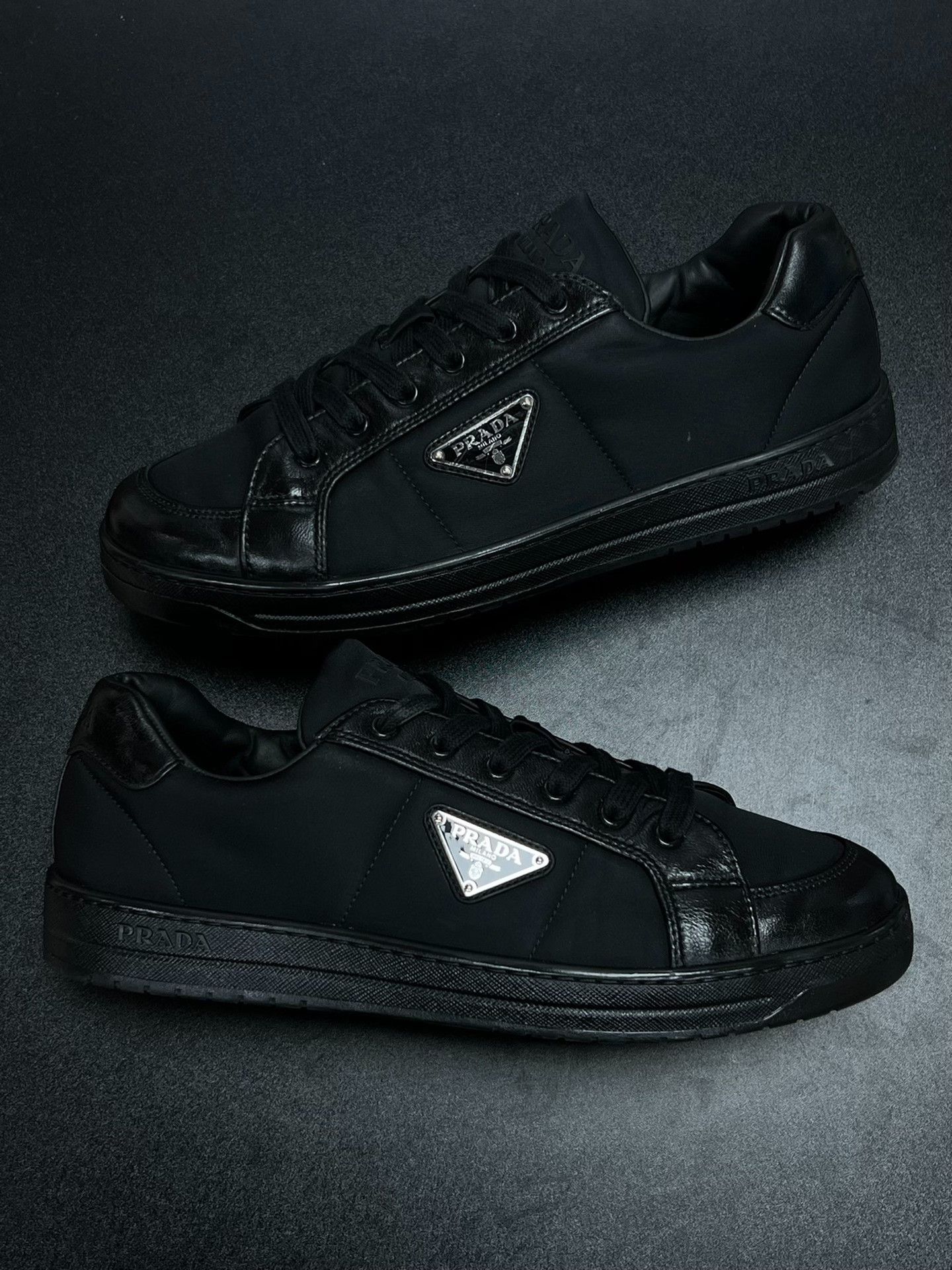 Prada Prada Down Black Lowtop Sneakers 8.5 Men Size US 8.5 / EU 41-42 - 6 Thumbnail