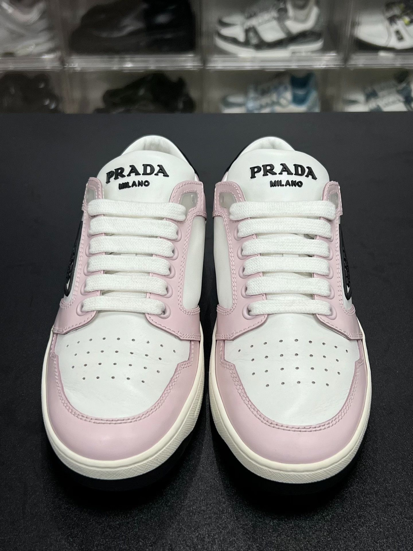 Prada Prada Pink Lowtop Sneakers us_5-5 Women Size US 5.5 / IT 35.5 - 2 Thumbnail