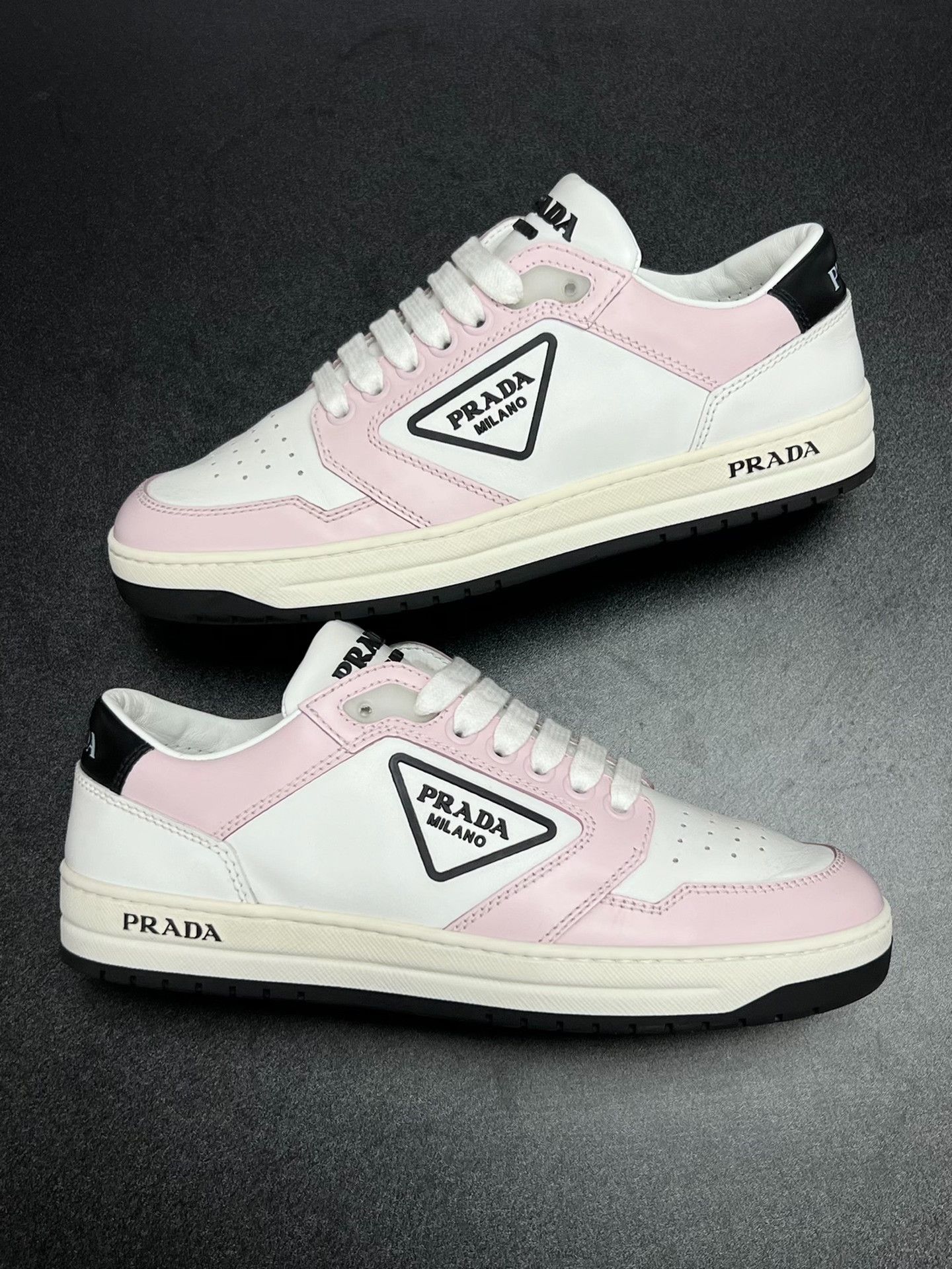 Prada Prada Pink Lowtop Sneakers us_5-5 Women Size US 5.5 / IT 35.5 - 5 Thumbnail