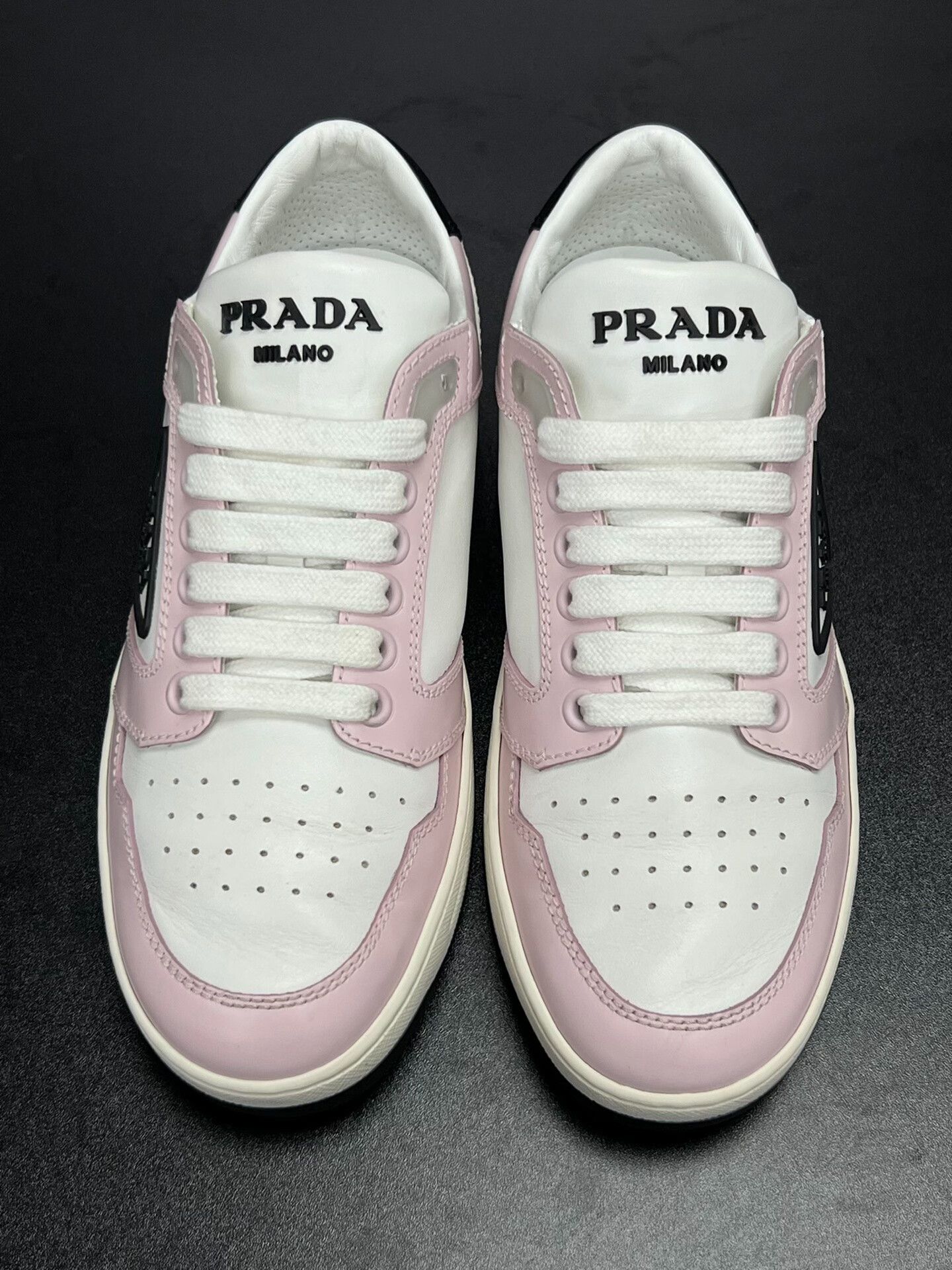 Prada Prada Pink Lowtop Sneakers us_5-5 Women Size US 5.5 / IT 35.5 - 3 Thumbnail