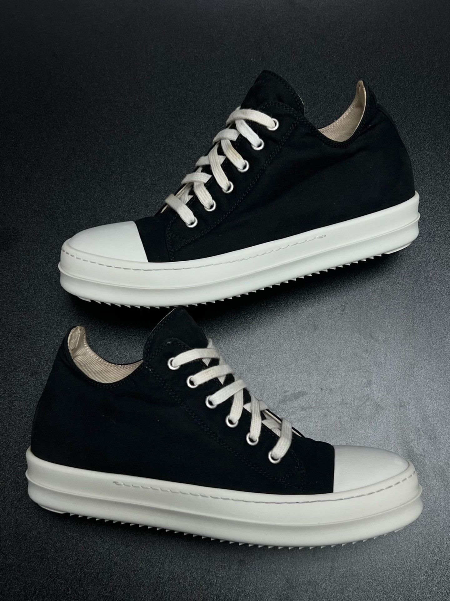 Rick Owens Rick Owens Canvas Black Lowtop Sneakers 6 Men Size US 6 / EU 39 - 5 Thumbnail