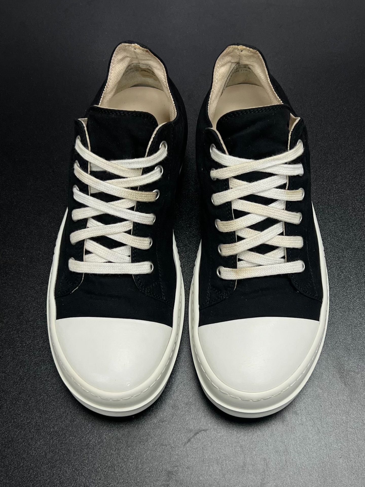 Rick Owens Rick Owens Canvas Black Lowtop Sneakers 6 Men Size US 6 / EU 39 - 3 Thumbnail