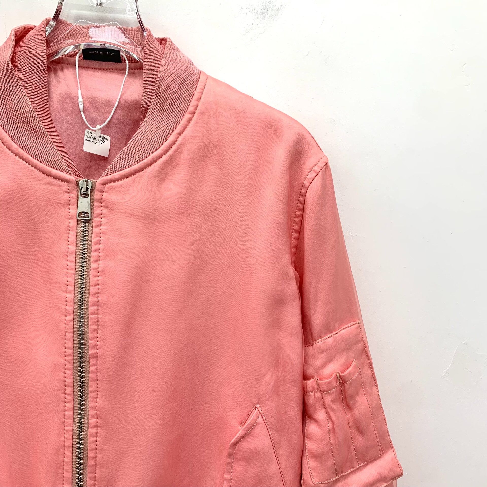 Alexander McQueen Alexander McQueen Pink Silk Bomber Jacket IT 38 Size XS / US 0-2 / IT 36-38 - 4 Thumbnail