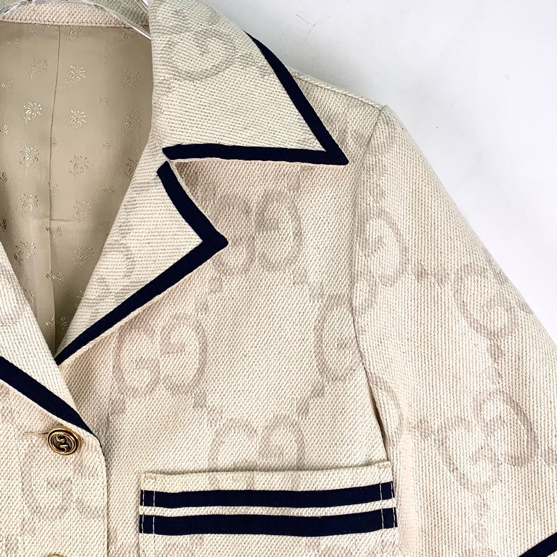 Gucci Gucci Logo Jacquard Short Sleeve Jacket IT 40 Size S / US 4 / IT 40 - 4 Thumbnail