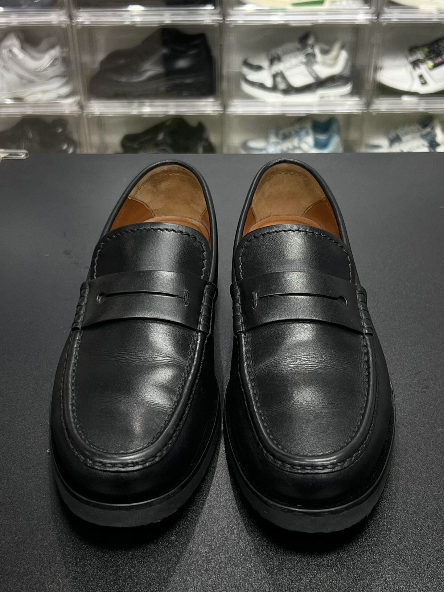 Ermenegildo Zegna Ermenegildo Zegna Leather Black Slip Ons 7.5 Men Size US 7.5 / EU 40-41 - 2 Thumbnail