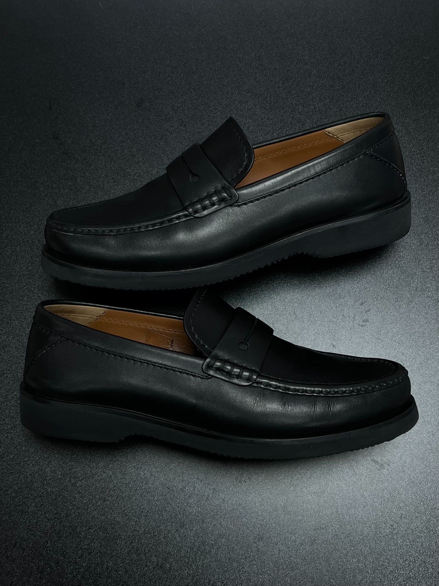 Ermenegildo Zegna Ermenegildo Zegna Leather Black Slip Ons 7.5 Men Size US 7.5 / EU 40-41 - 4 Thumbnail