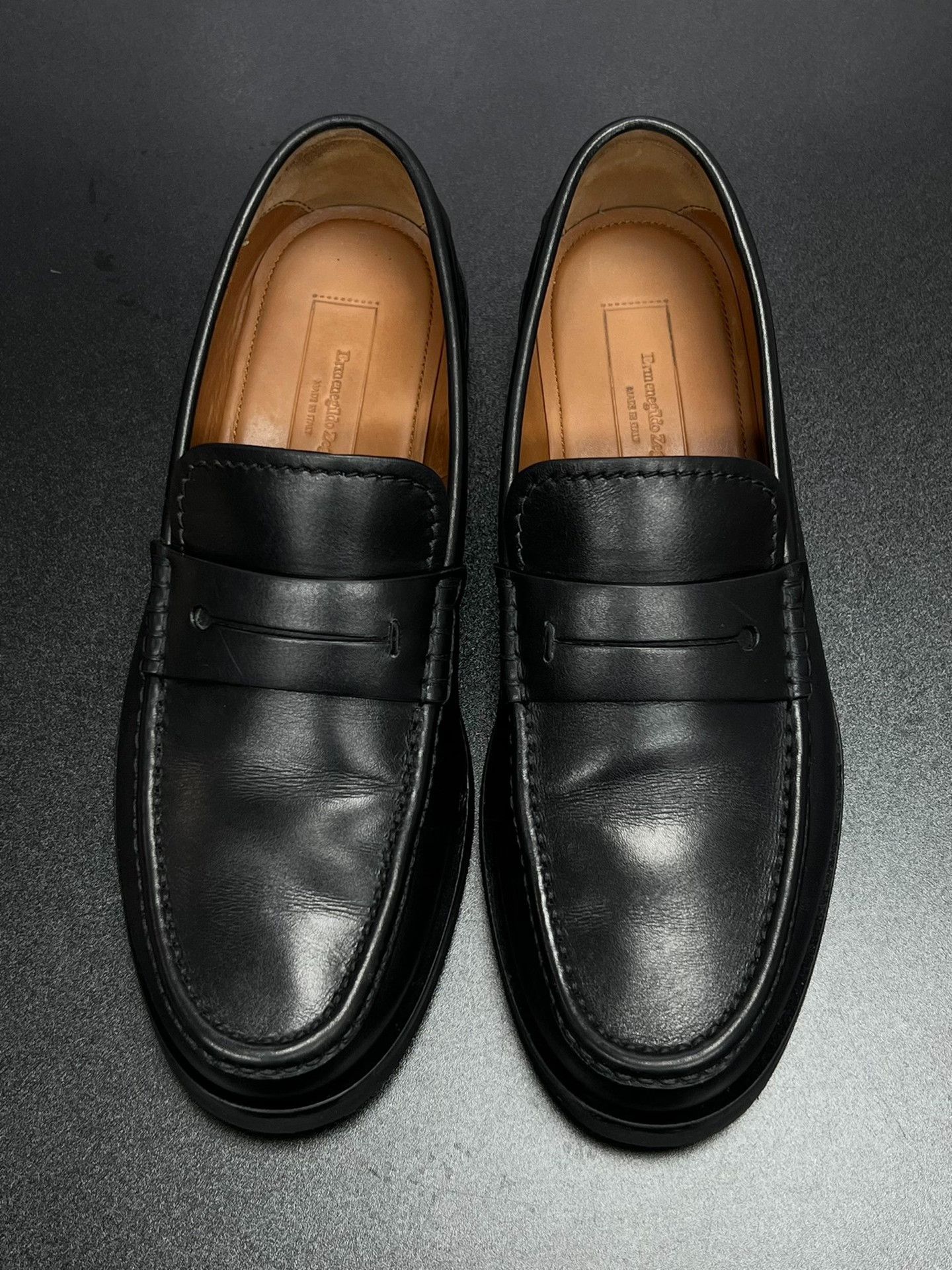 Ermenegildo Zegna Ermenegildo Zegna Leather Black Slip Ons 7.5 Men Size US 7.5 / EU 40-41 - 3 Thumbnail