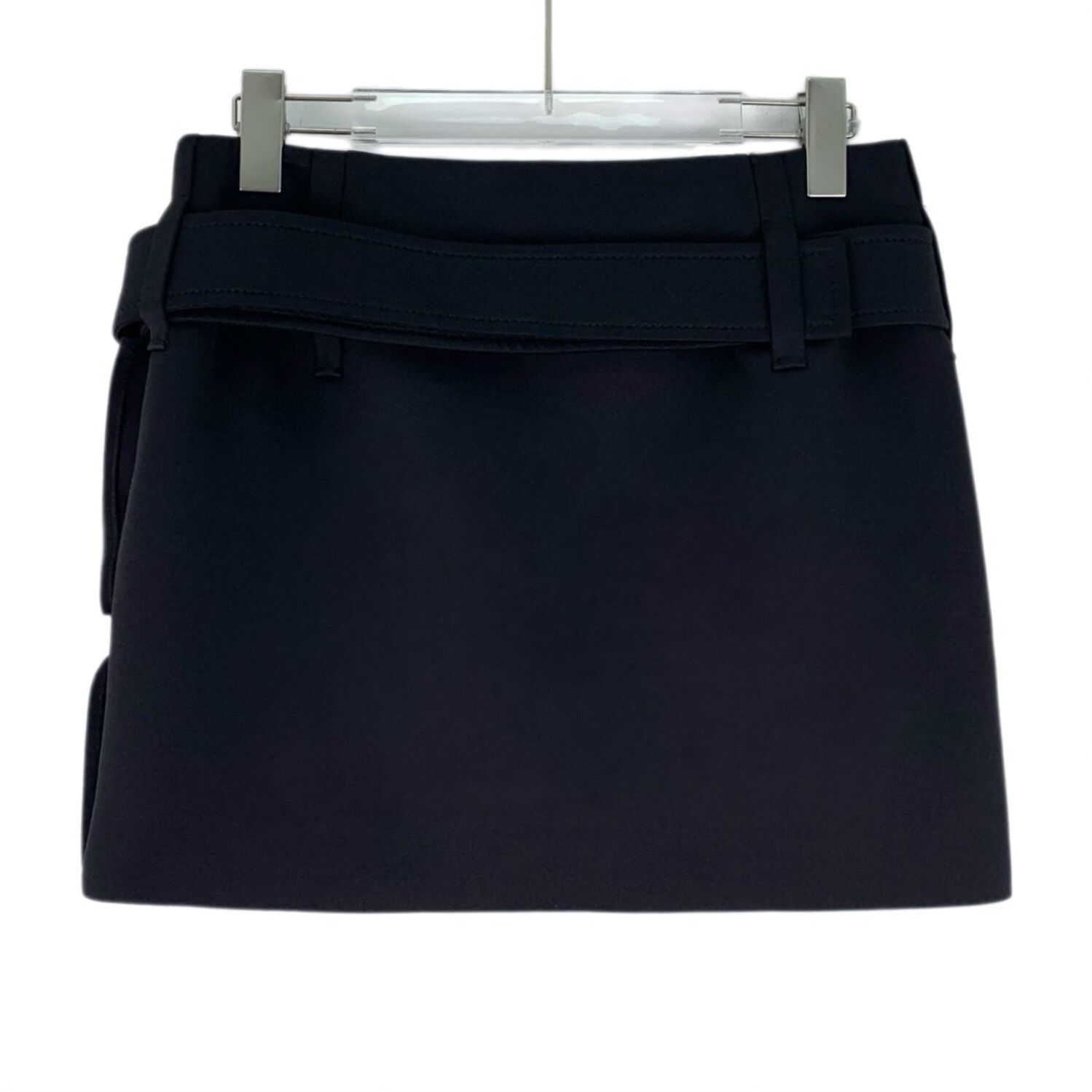 Prada Prada Logo Patch Belted Mini Skirt 42 Size 28" / US 6 / IT 42 - 3 Thumbnail
