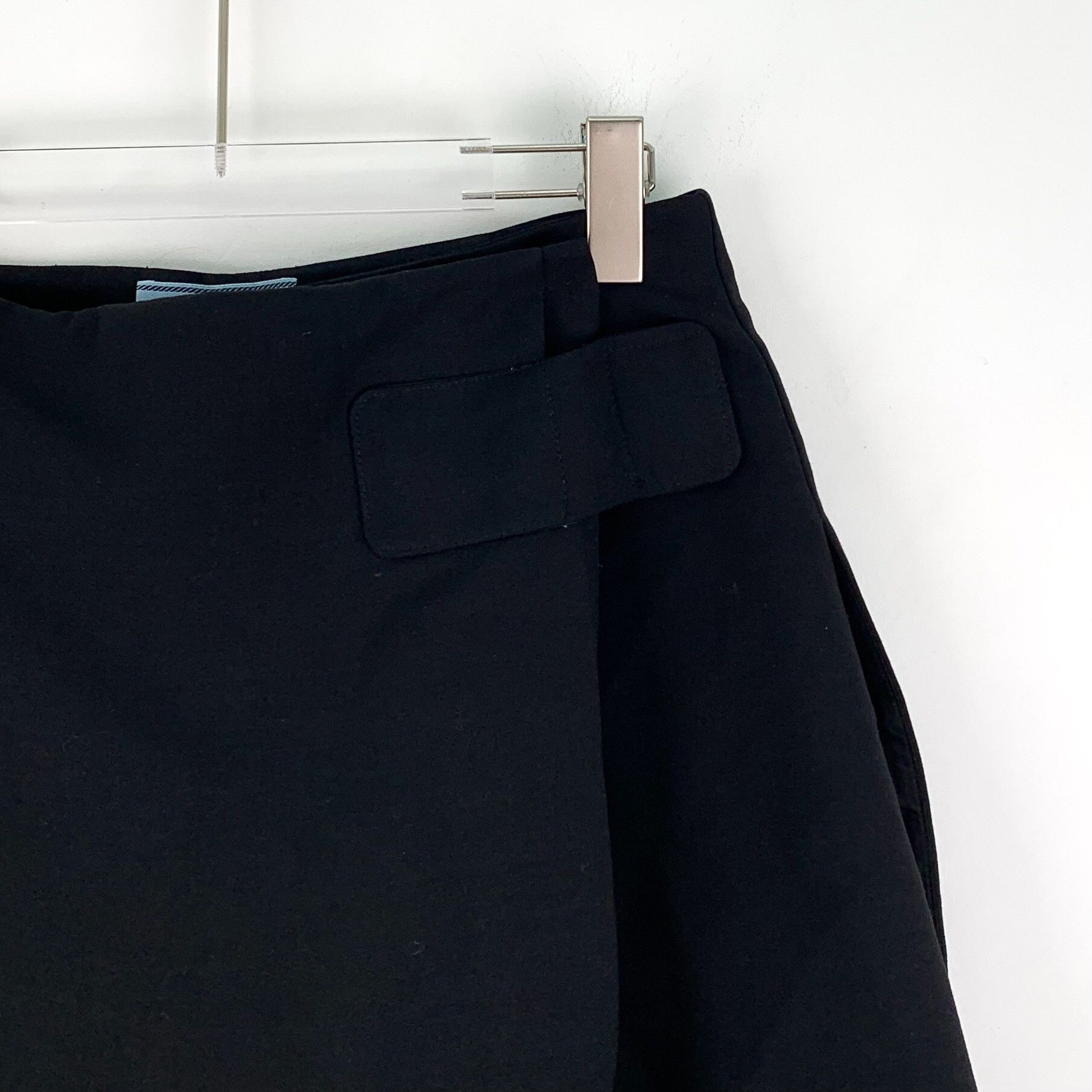 Prada Prada Black Wrap Mini Skirt IT 40 Size 27" / US 4 / IT 40 - 4 Thumbnail