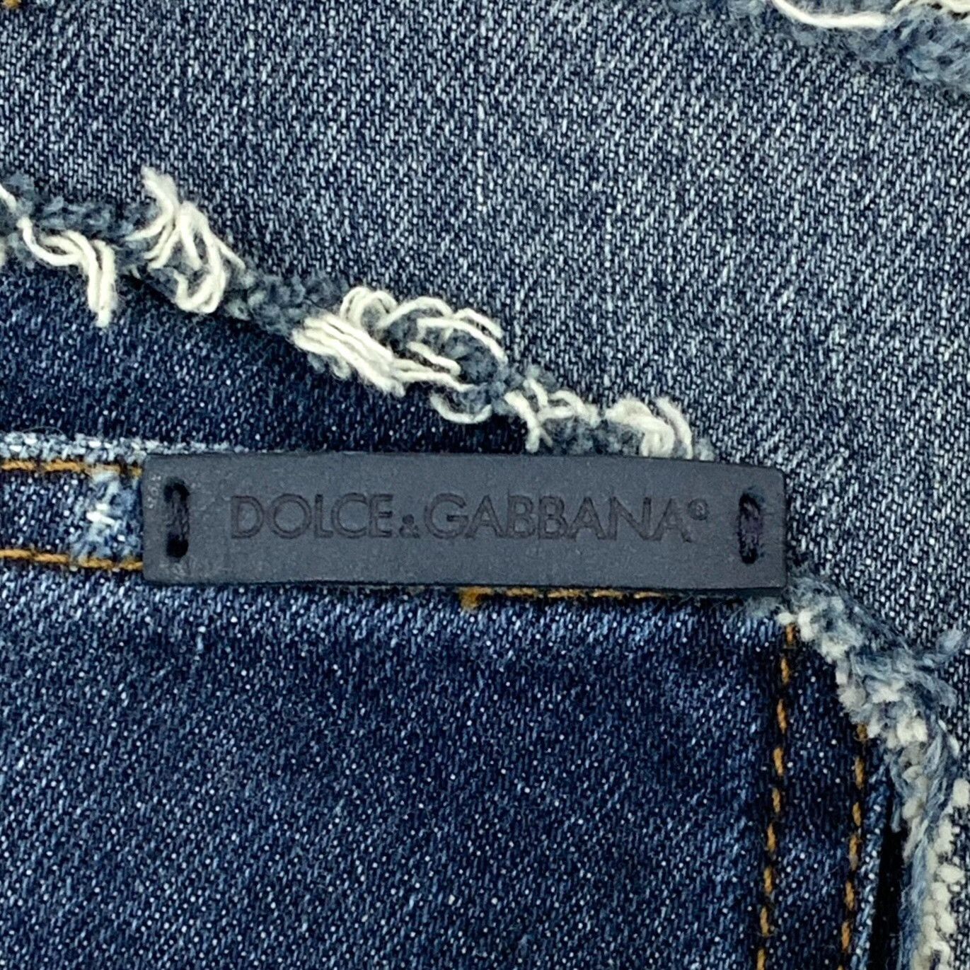 Dolce & Gabbana Dolce & Gabbana Patchwork Denim Mini Skirt 42 Size 28" / US 6 / IT 42 - 7 Thumbnail