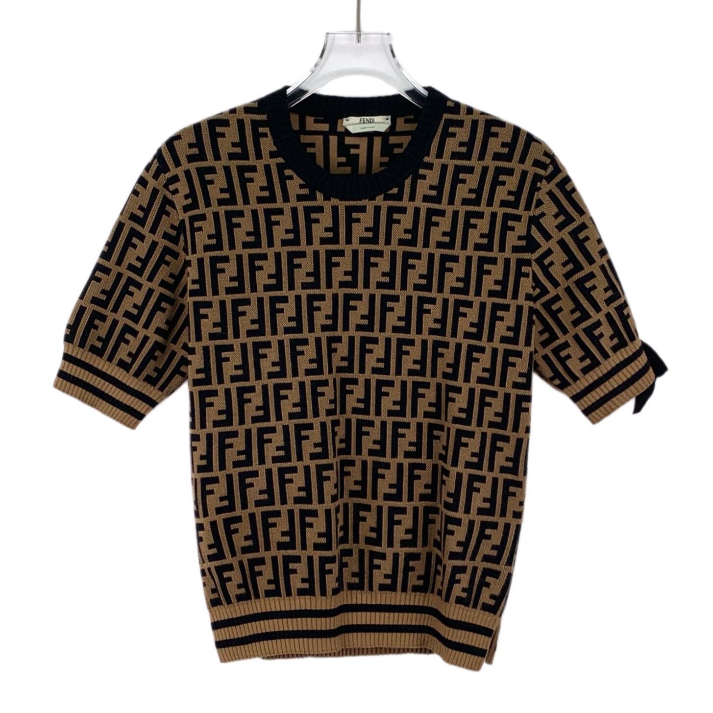 Fendi Fendi Zucca Monogram Short Sleeve Knit Sweater IT 44 Size M / US 6-8 / IT 42-44 - 2 Thumbnail