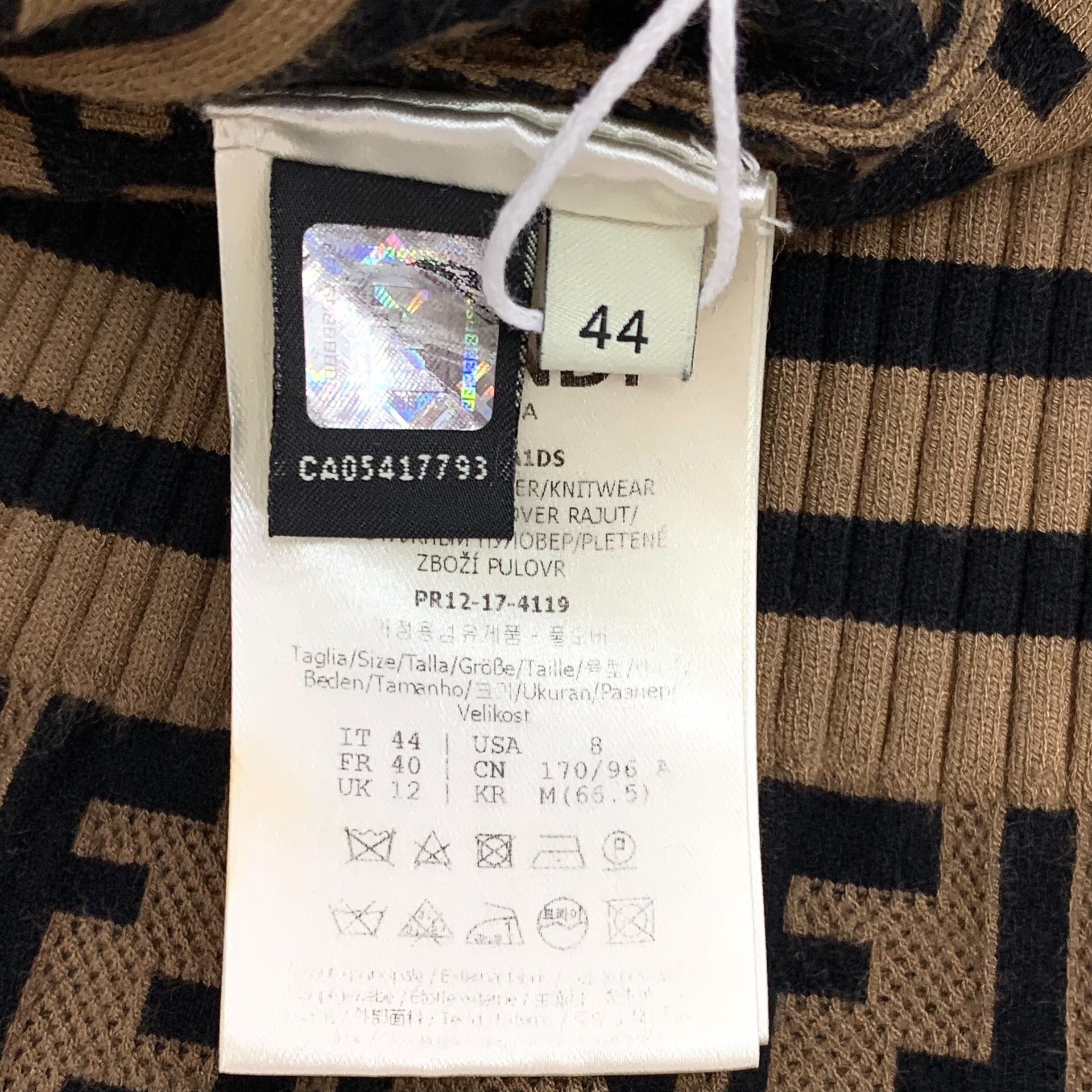 Fendi Fendi Zucca Monogram Short Sleeve Knit Sweater IT 44 Size M / US 6-8 / IT 42-44 - 7 Thumbnail