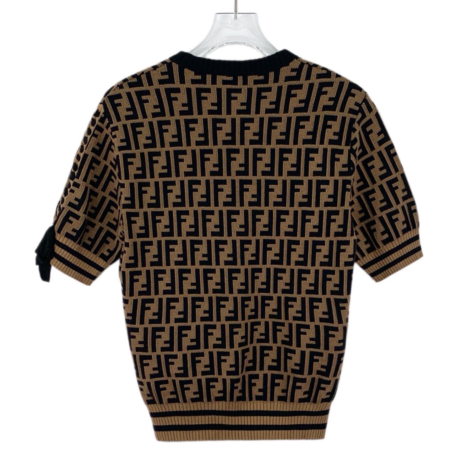 Fendi Fendi Zucca Monogram Short Sleeve Knit Sweater IT 44 Size M / US 6-8 / IT 42-44 - 3 Thumbnail
