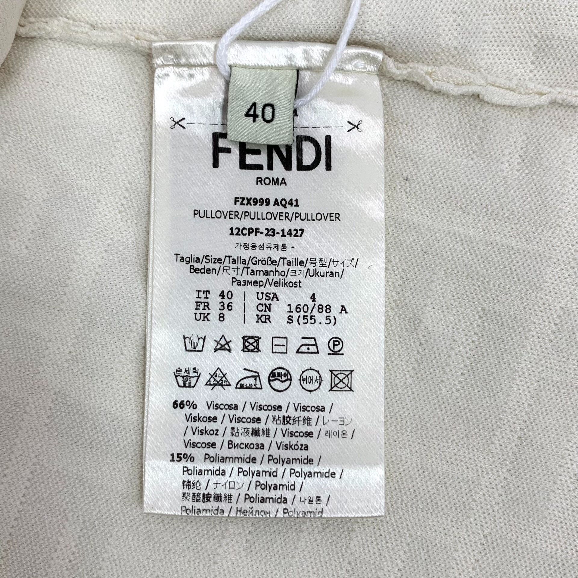 Fendi Fendi FF Embossed Knit Short Sleeve Sweater IT 40 Size S / US 4 / IT 40 - 7 Thumbnail