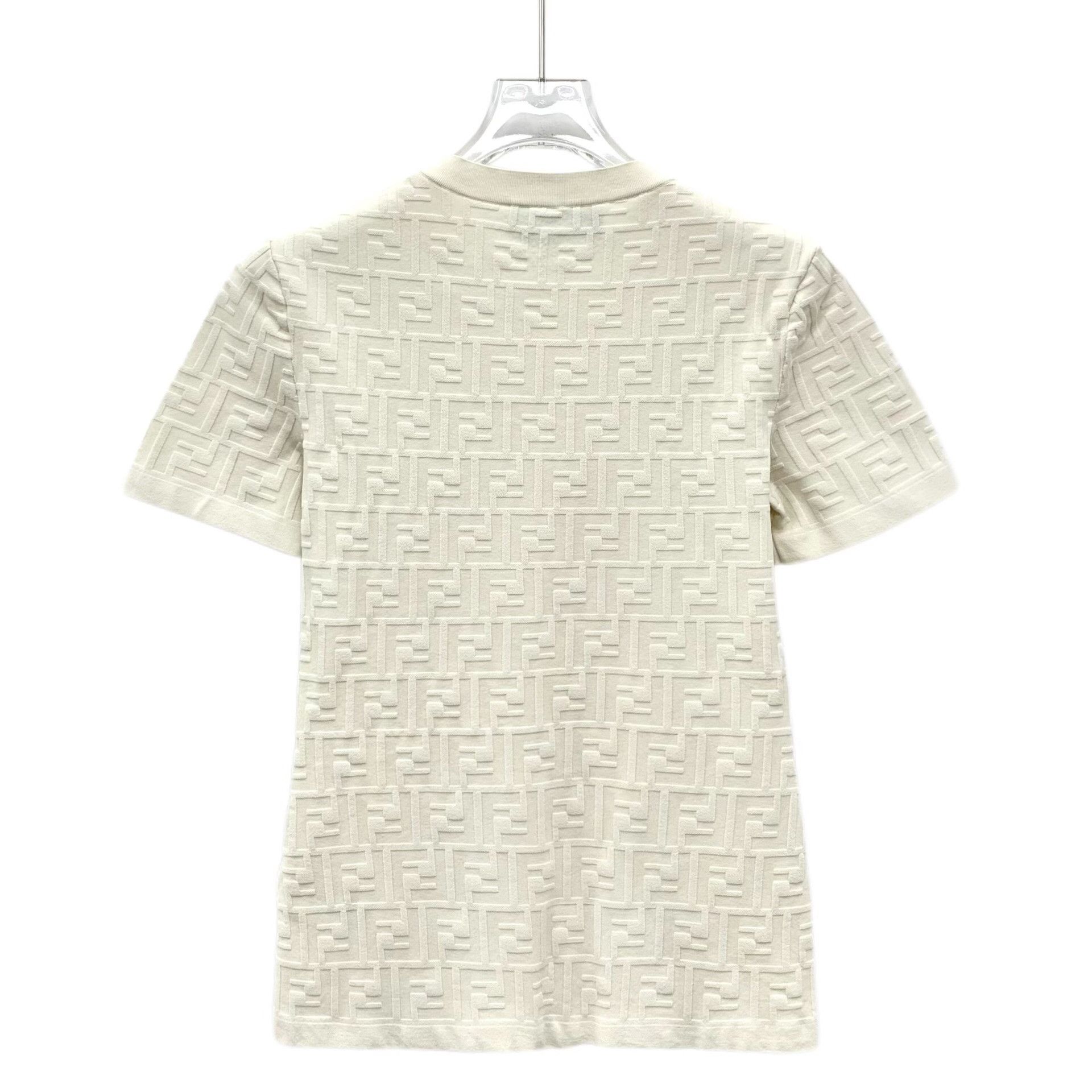 Fendi Fendi FF Embossed Knit Short Sleeve Sweater IT 40 Size S / US 4 / IT 40 - 3 Thumbnail
