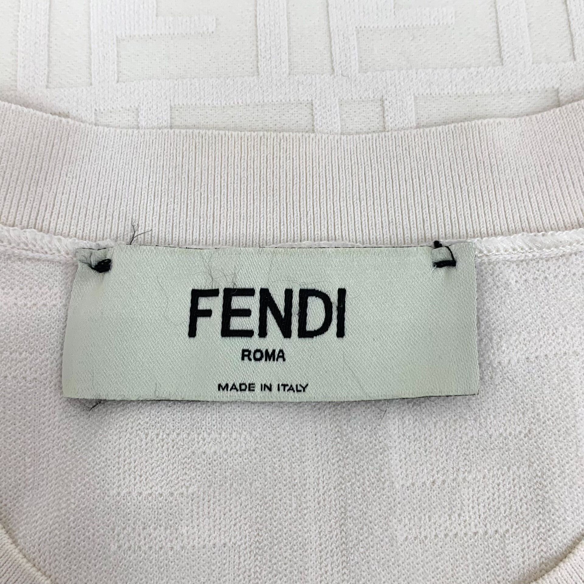 Fendi Fendi FF Embossed Knit Short Sleeve Sweater IT 40 Size S / US 4 / IT 40 - 6 Thumbnail