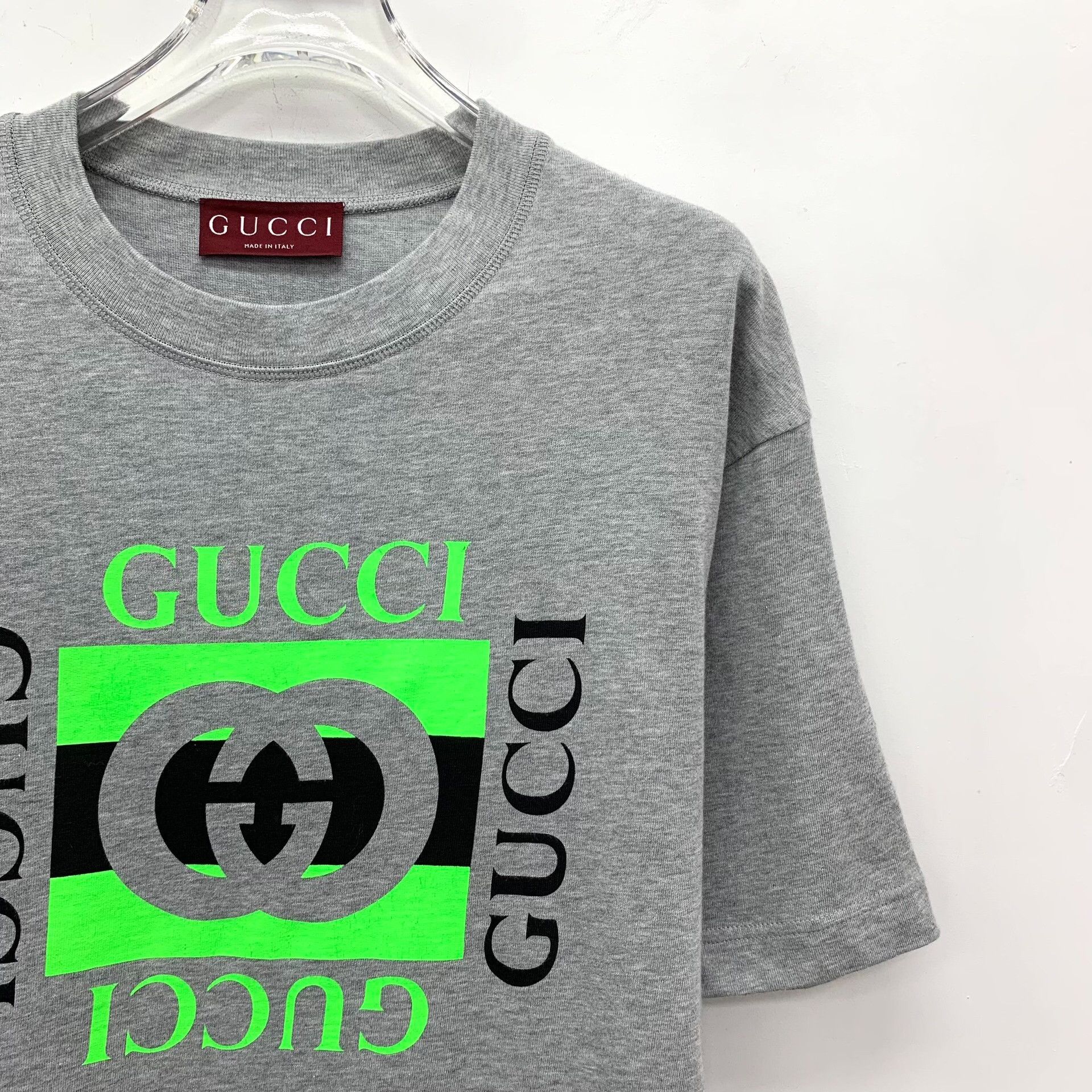 Gucci Gucci Neon Interlocking G Logo T-Shirt US XXS Size US XXS / EU 40 - 4 Thumbnail
