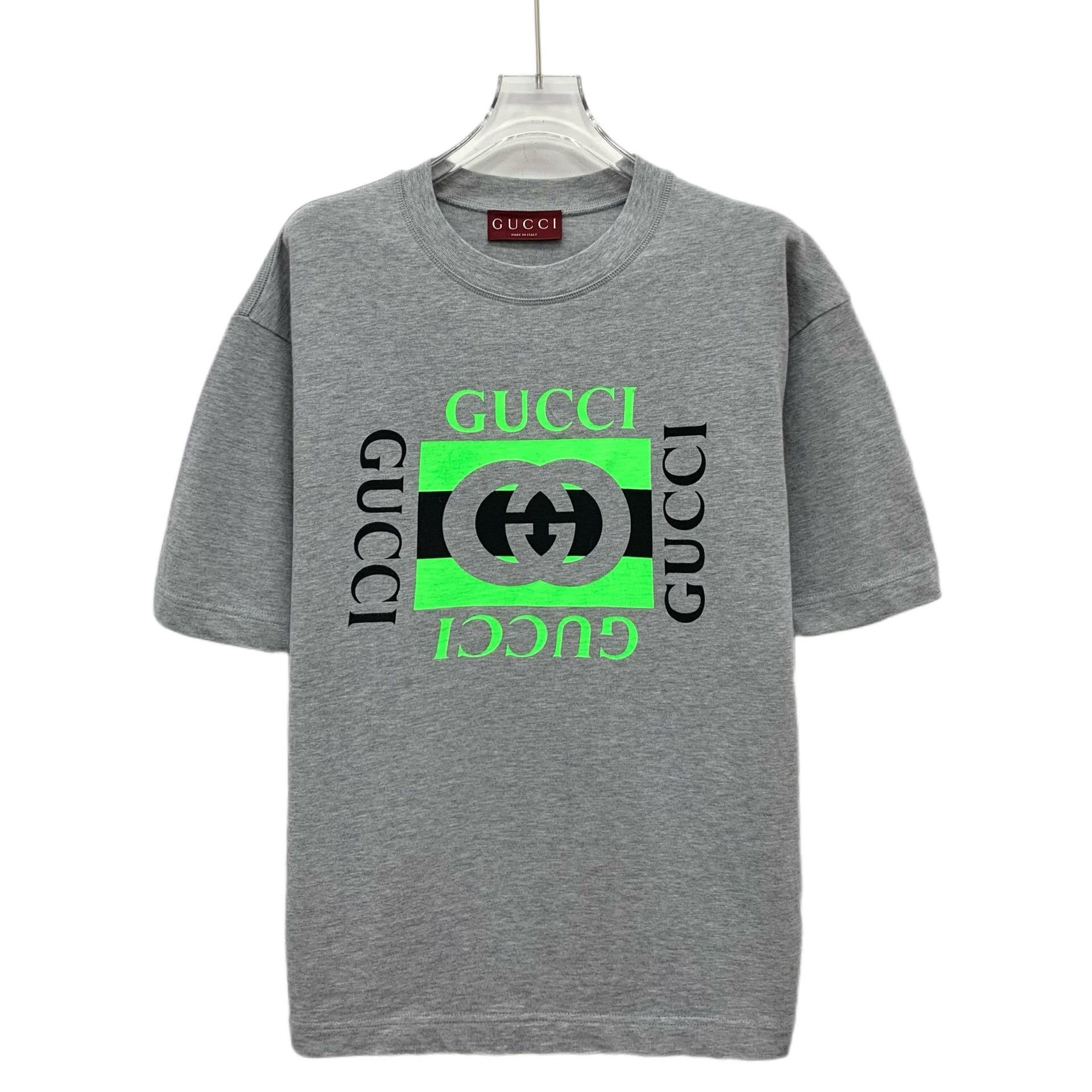 Gucci Gucci Neon Interlocking G Logo T-Shirt US XXS Size US XXS / EU 40 - 2 Thumbnail