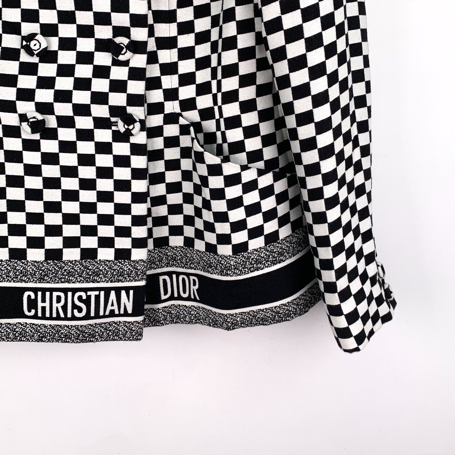Dior Dior Checkerboard Double-Breasted Jacket FR 38 Size S / US 4 / IT 40 - 5 Thumbnail