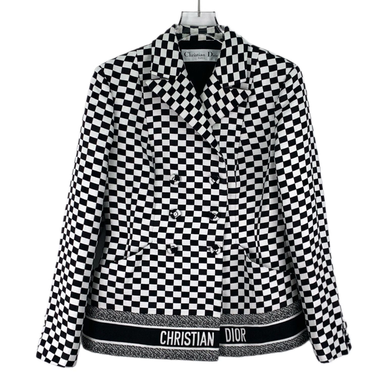 Dior Dior Checkerboard Double-Breasted Jacket FR 38 Size S / US 4 / IT 40 - 2 Thumbnail
