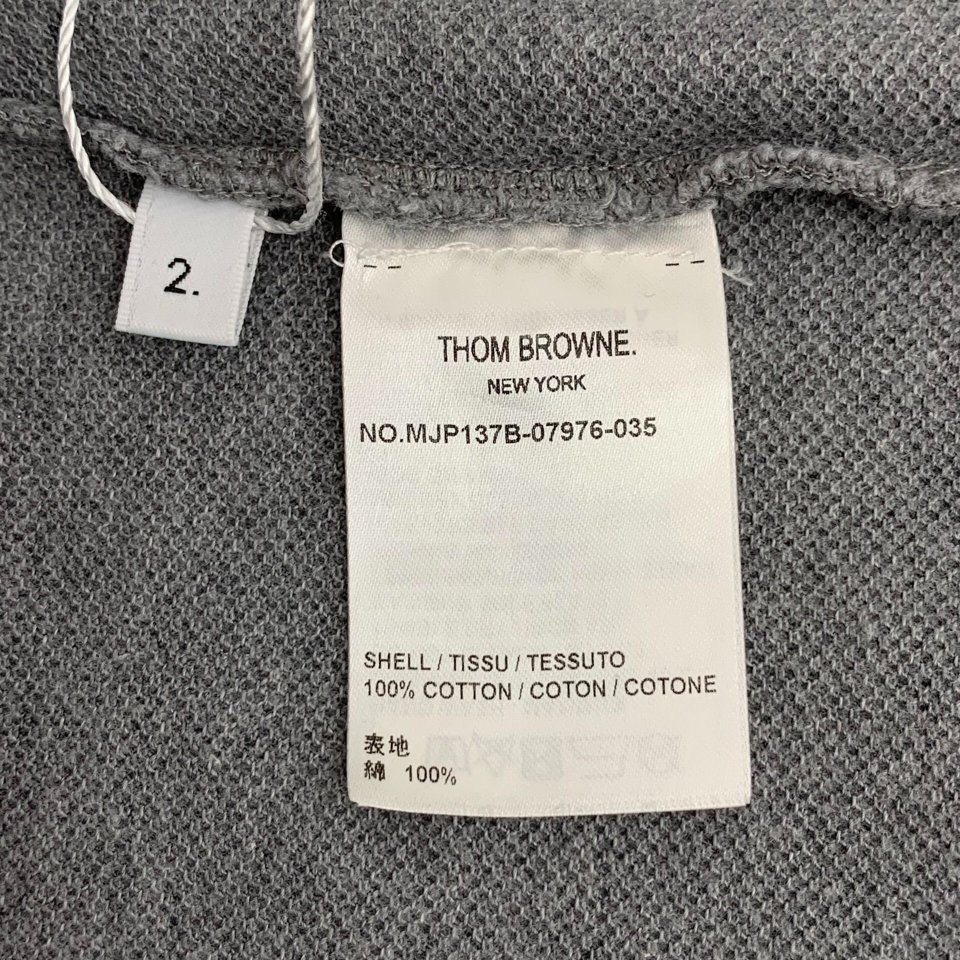 Thom Browne Thom Browne 2003 Logo Long Sleeve Polo Size 2 Size US M / EU 48-50 / 2 - 8 Thumbnail