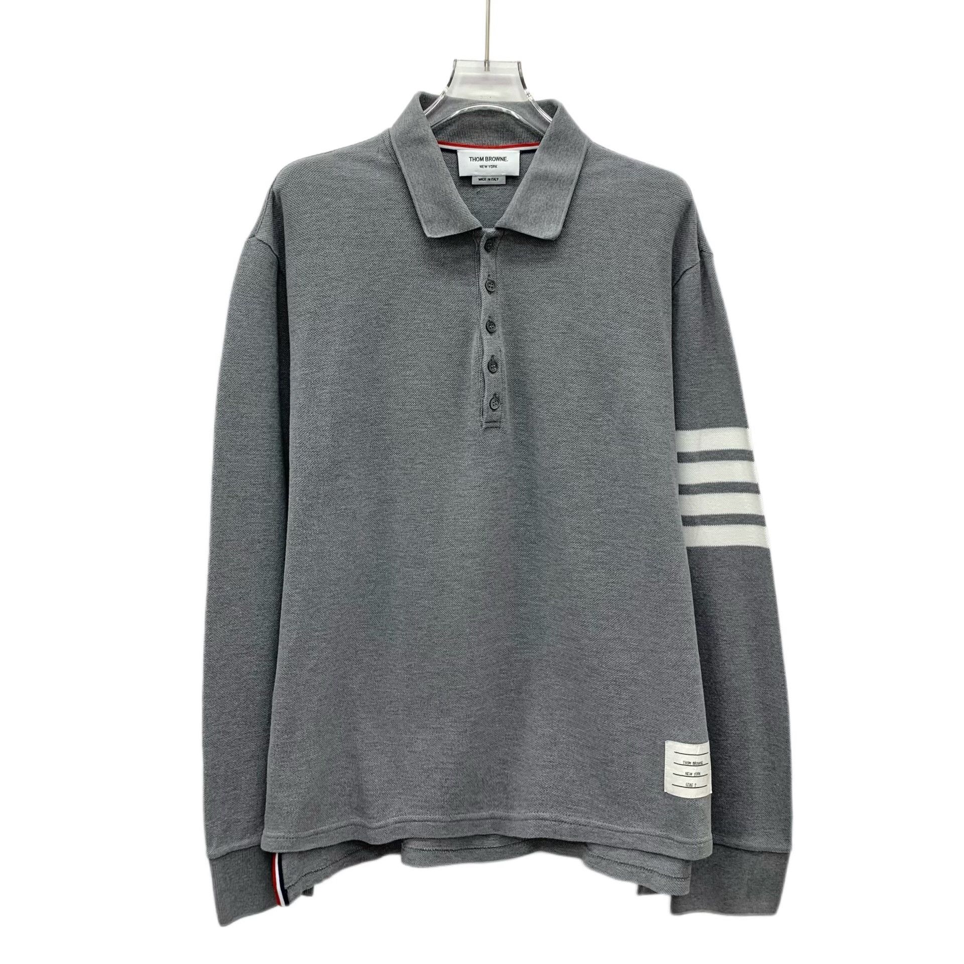 Thom Browne Thom Browne 2003 Logo Long Sleeve Polo Size 2 Size US M / EU 48-50 / 2 - 2 Thumbnail
