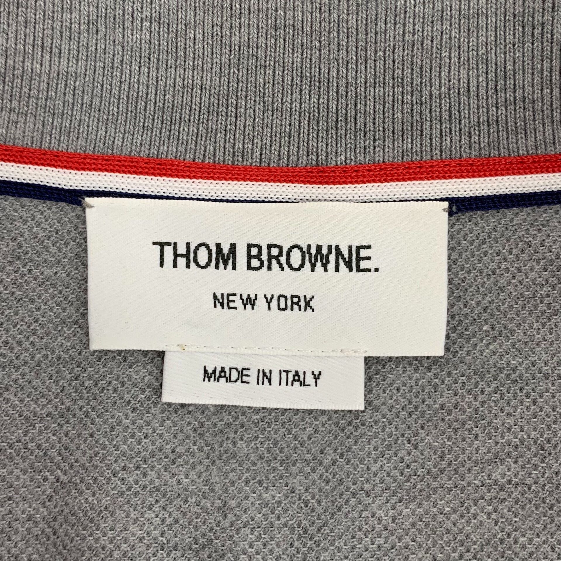 Thom Browne Thom Browne 2003 Logo Long Sleeve Polo Size 2 Size US M / EU 48-50 / 2 - 7 Thumbnail