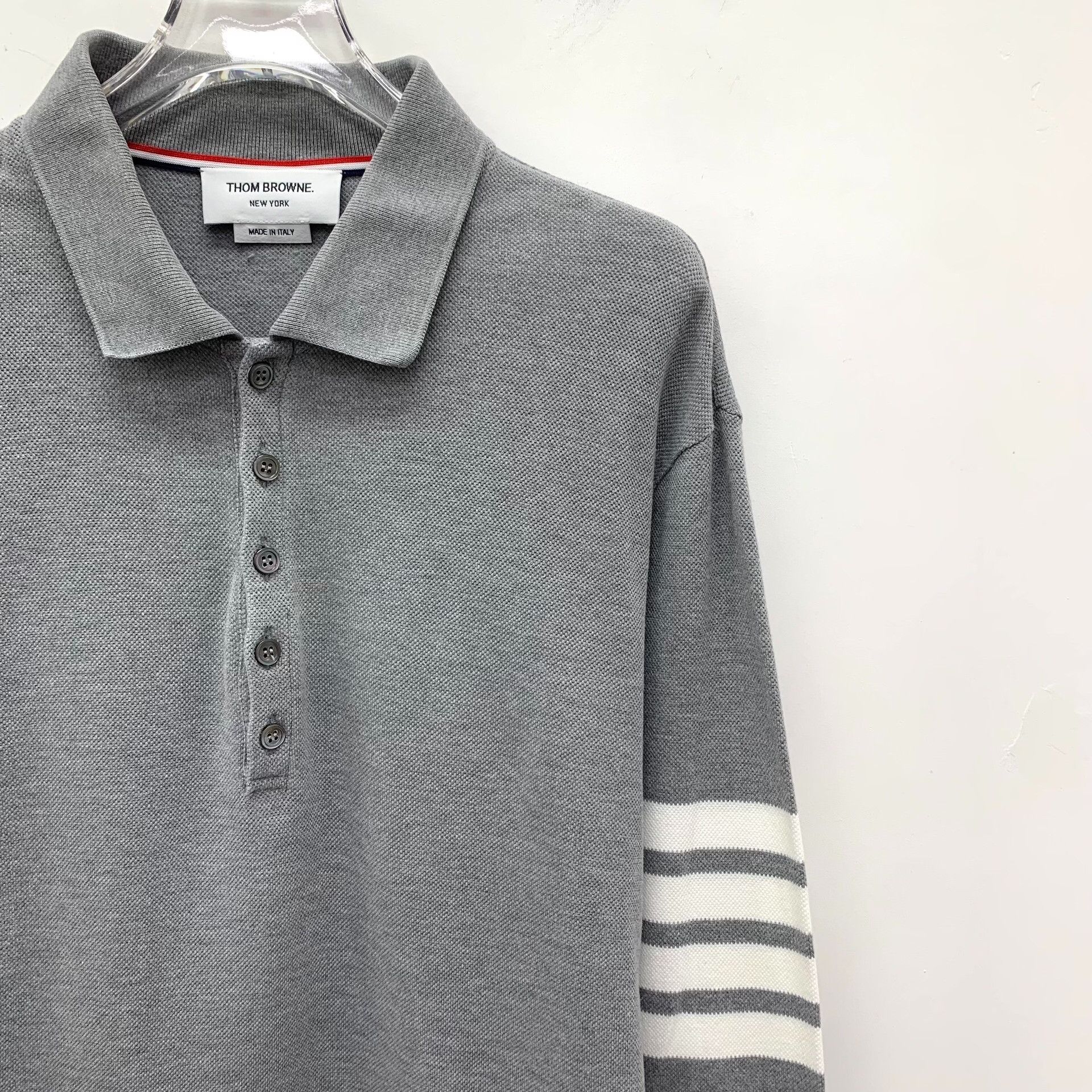 Thom Browne Thom Browne 2003 Logo Long Sleeve Polo Size 2 Size US M / EU 48-50 / 2 - 4 Thumbnail