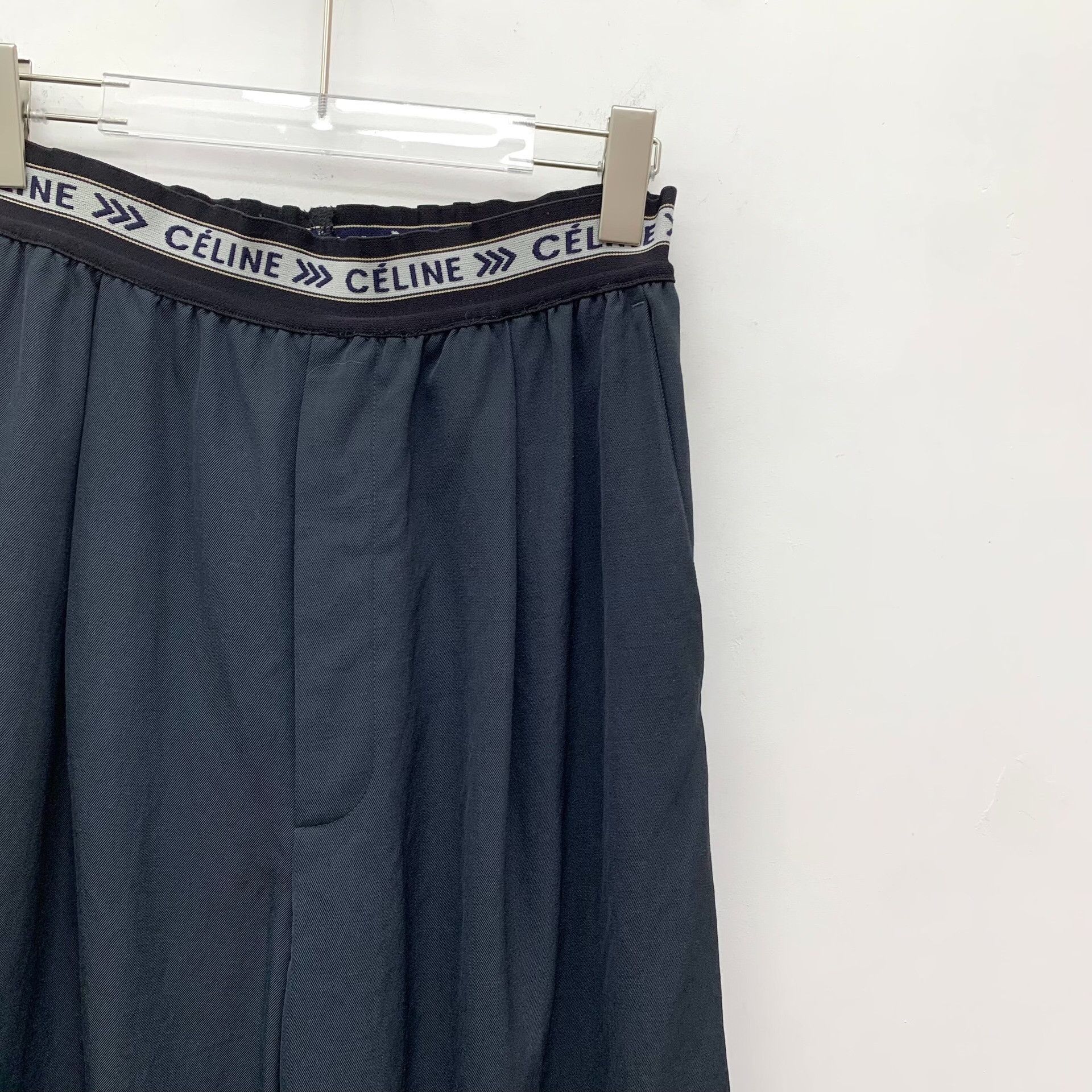 Celine Celine Logo Waistband Wool Pants 36 Size 26" / US 2 / IT 38 - 4 Thumbnail