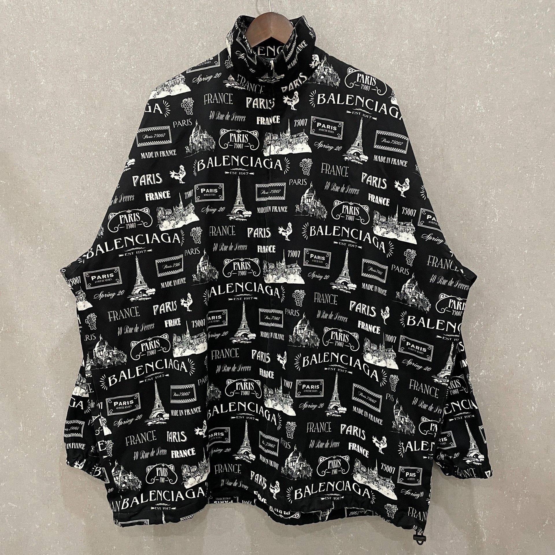 Balenciaga Balenciaga Eiffel Tower Print Zip Jacket 48 Size US M / EU 48-50 / 2 - 2 Thumbnail