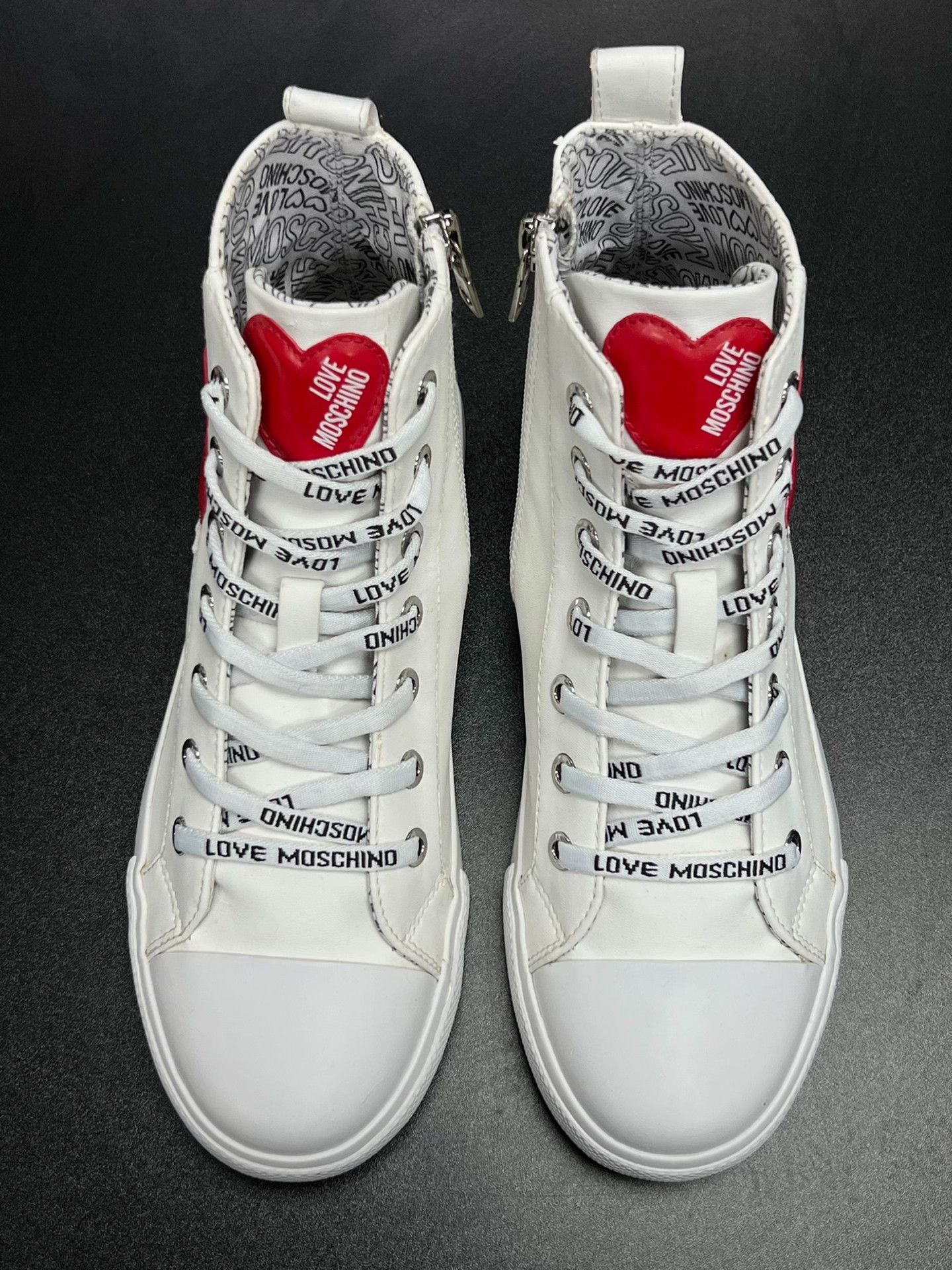 Moschino Moschino White Hitop Sneakers us_6 Women Size US 6 / IT 36 - 3 Thumbnail
