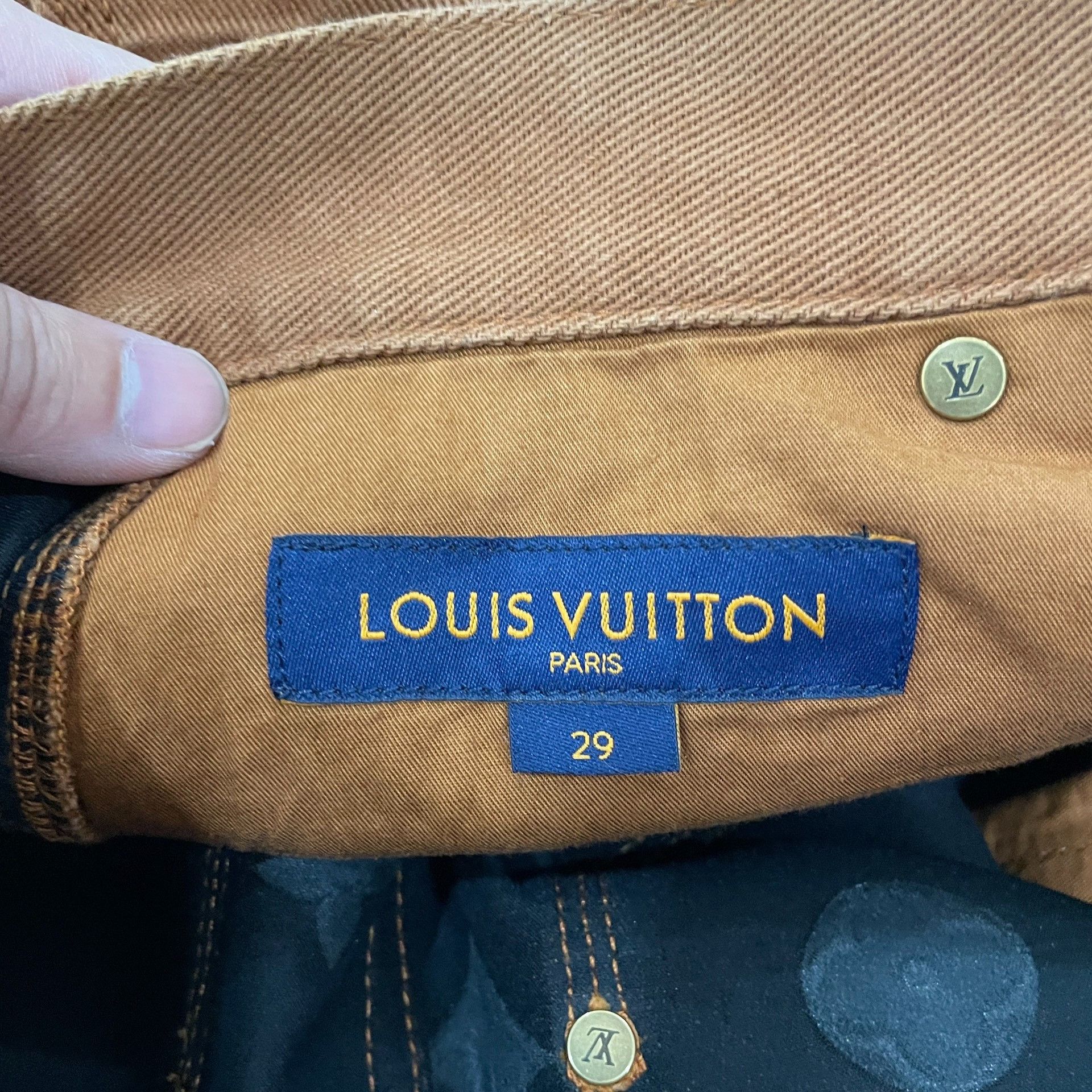 Louis Vuitton Louis Vuitton Monogram Embossed Carpenter Jeans 29 Size US 29 - 4 Thumbnail