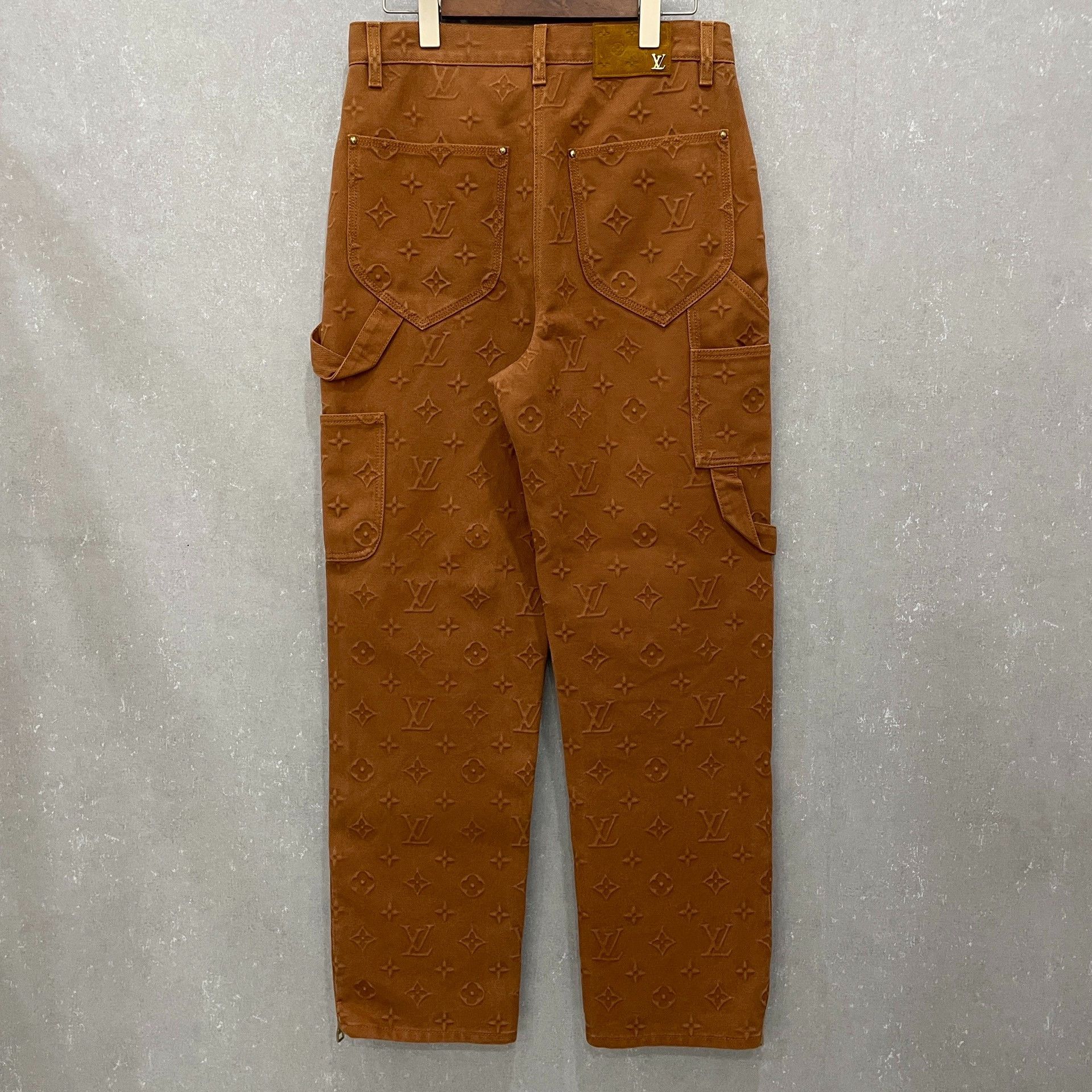 Louis Vuitton Louis Vuitton Monogram Embossed Carpenter Jeans 29 Size US 29 - 3 Thumbnail