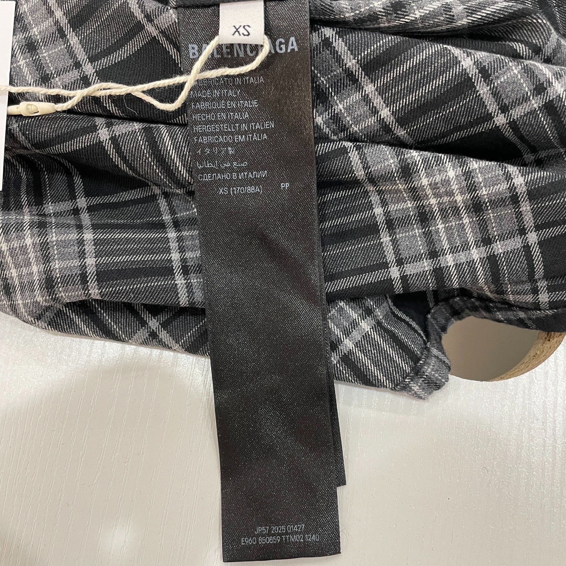 Balenciaga Balenciaga Layered Plaid Hooded Shirt XS Size US XS / EU 42 / 0 - 5 Thumbnail