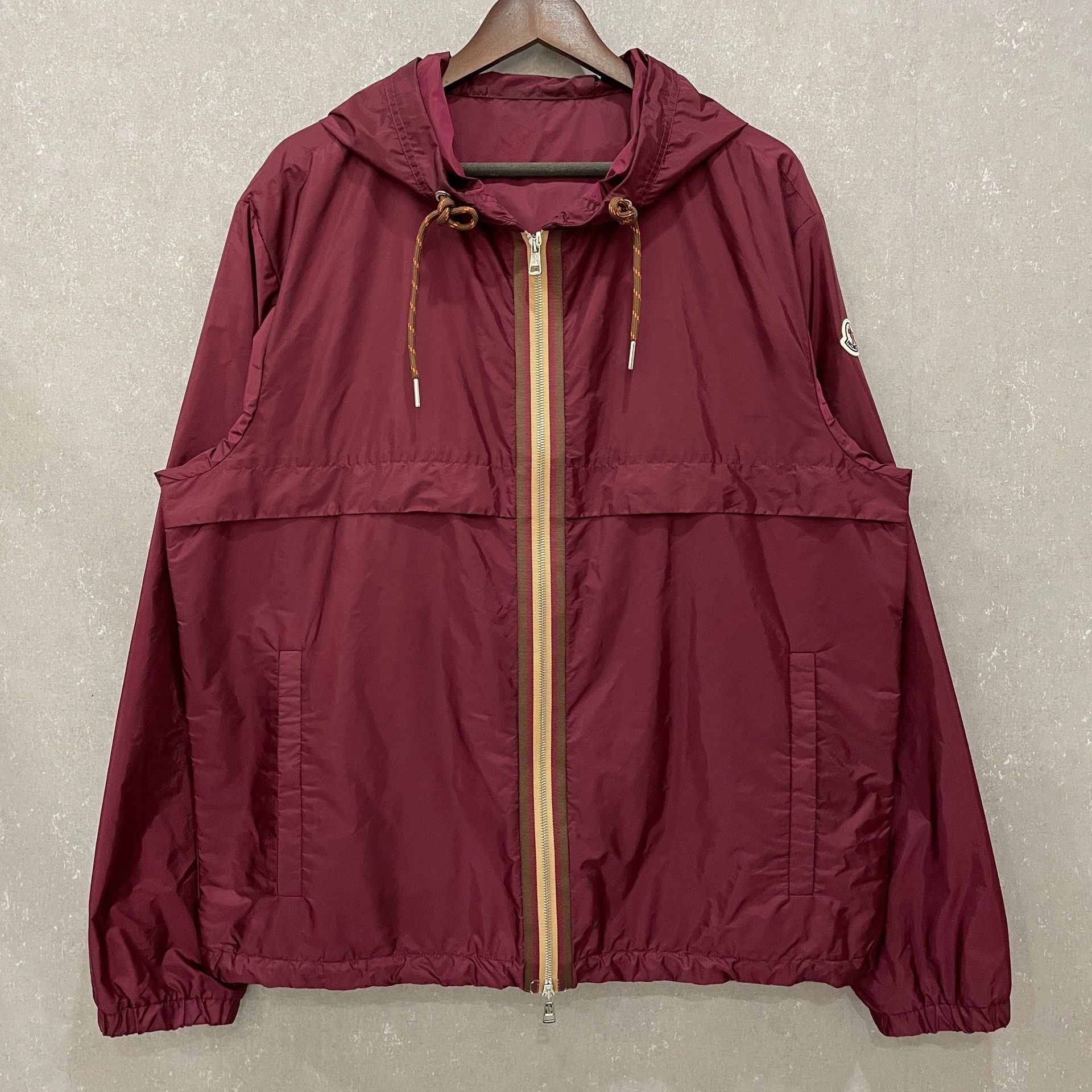 Moncler Moncler Burgundy Hooded Light Jacket Size 5 Size US XXL / EU 58 / 5 - 2 Thumbnail