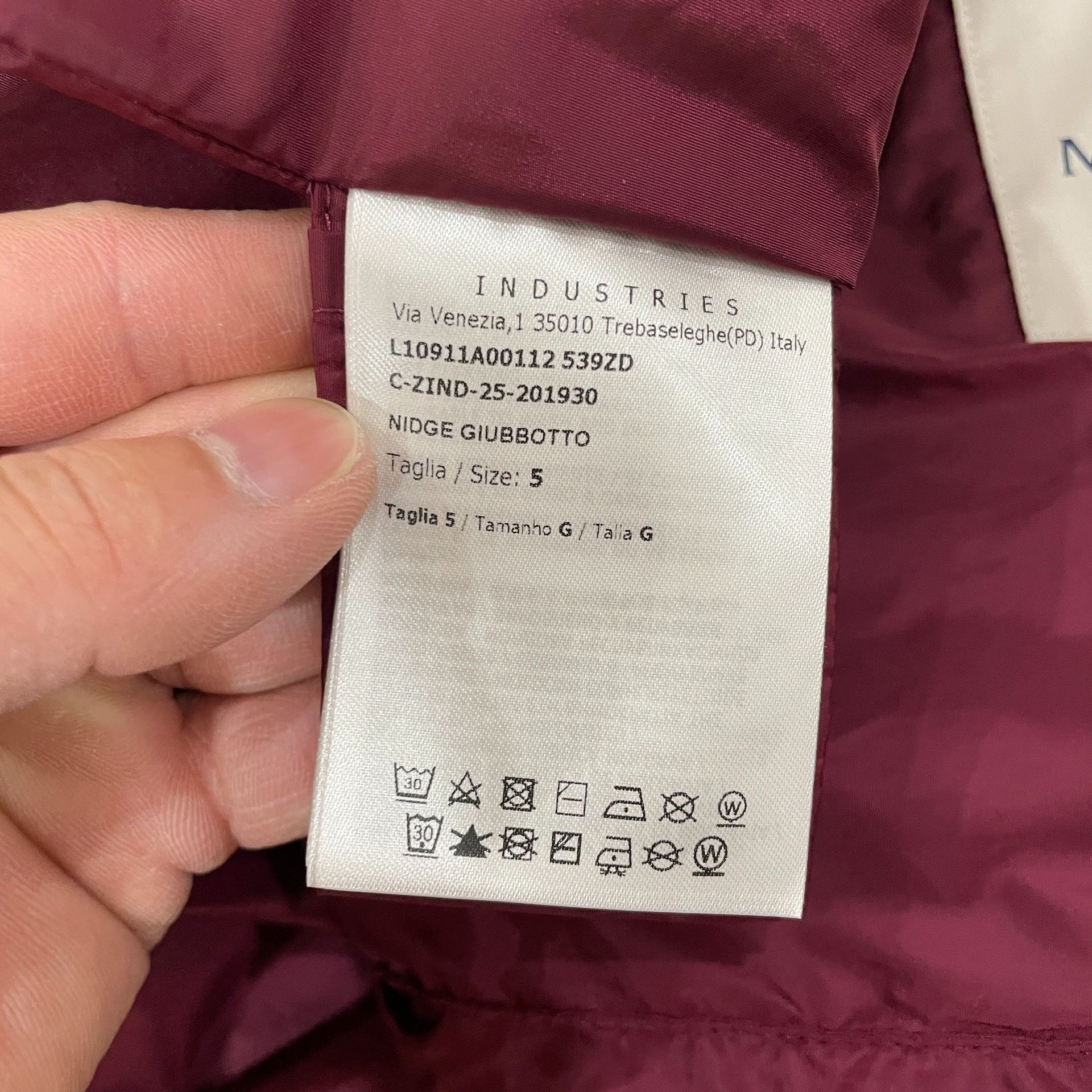 Moncler Moncler Burgundy Hooded Light Jacket Size 5 Size US XXL / EU 58 / 5 - 5 Thumbnail