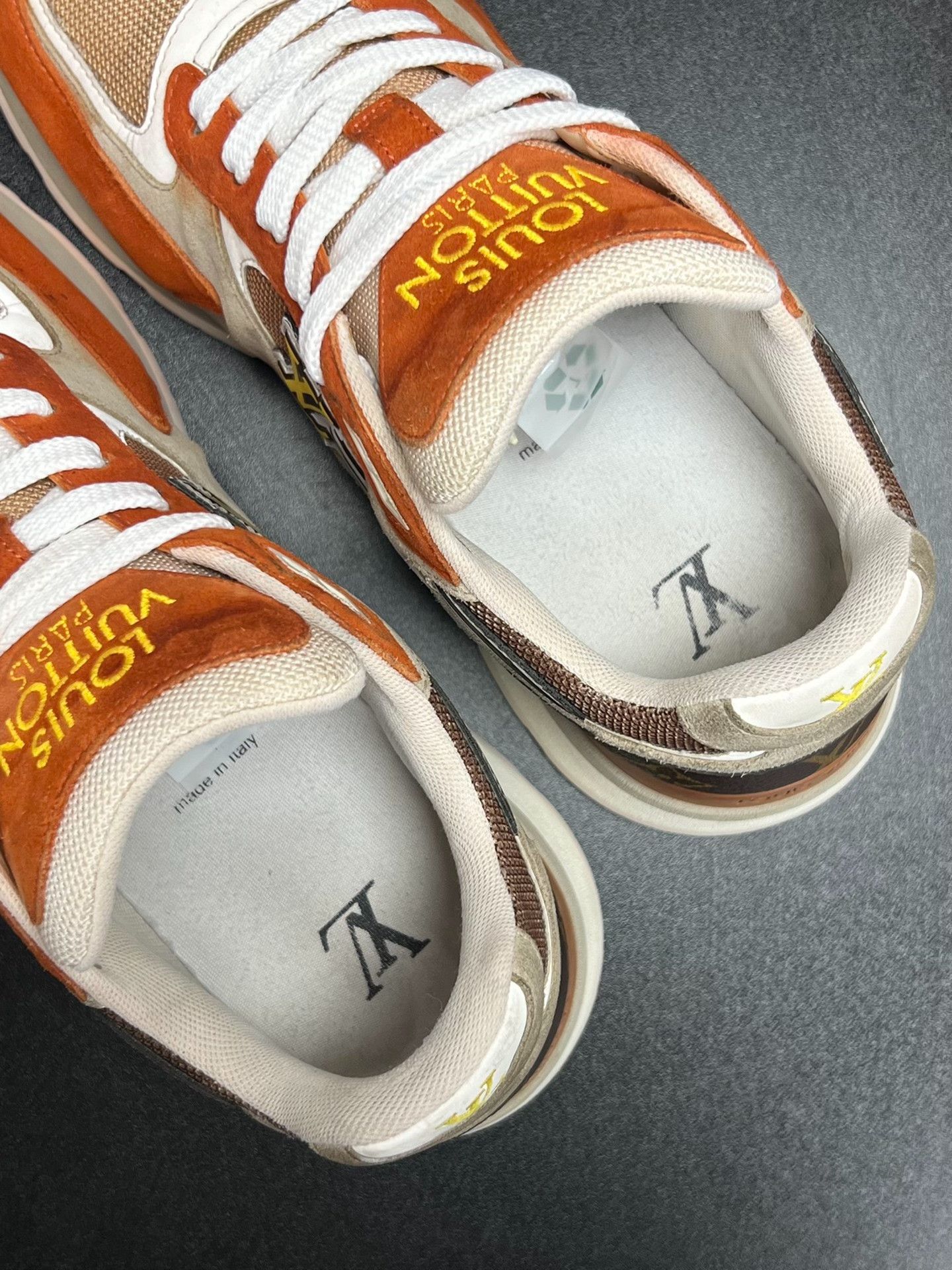 Louis Vuitton Louis Vuitton Orange Lowtop Sneakers 8.5 Men Size US 8.5 / EU 41-42 - 4 Thumbnail