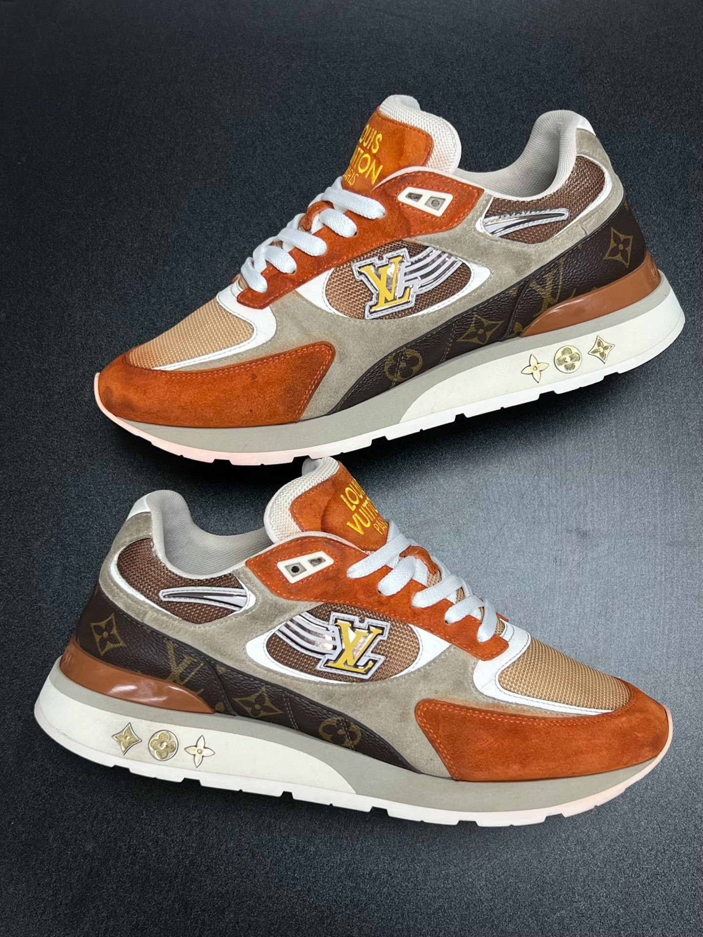 Louis Vuitton Louis Vuitton Orange Lowtop Sneakers 8.5 Men Size US 8.5 / EU 41-42 - 5 Thumbnail