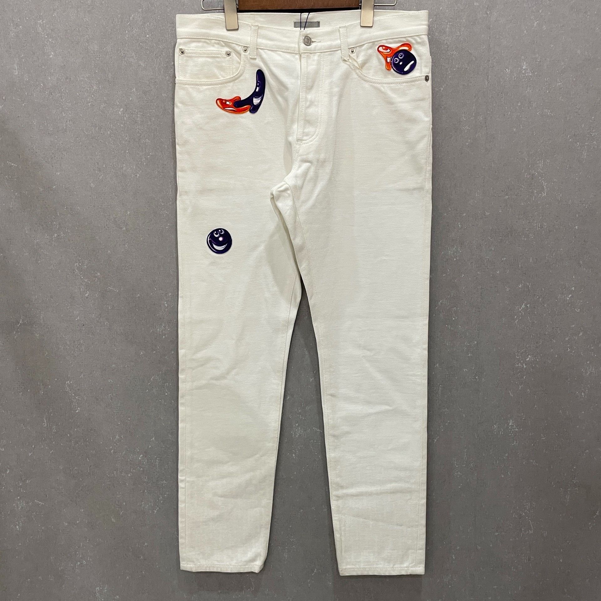 Dior Dior x Kenny Scharf Cartoon Patch Jeans 31 Size US 31 - 2 Thumbnail