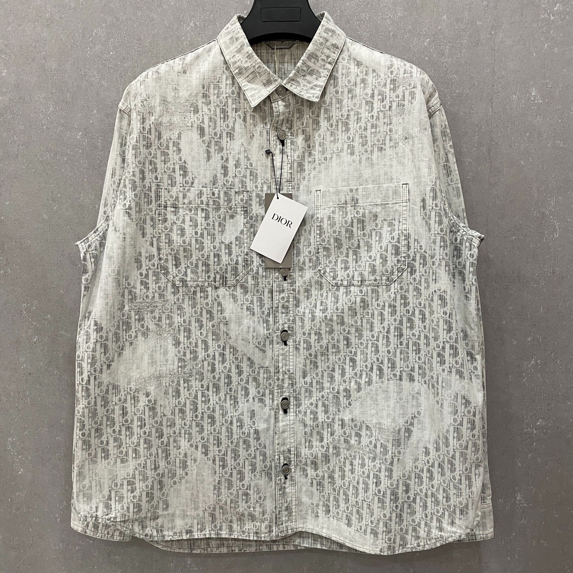 Dior Dior Oblique Print Distressed Shirt Size 42 Size US L / EU 52-54 / 3 - 2 Thumbnail