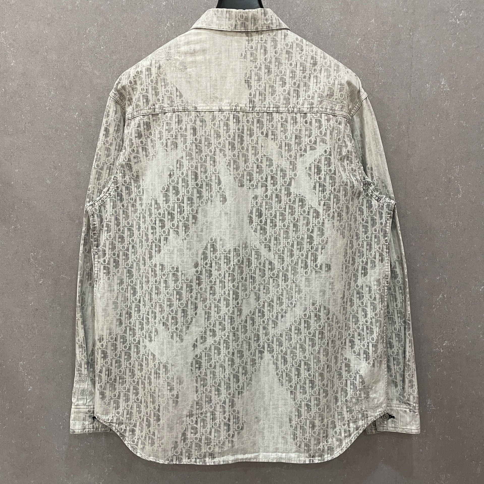 Dior Dior Oblique Print Distressed Shirt Size 42 Size US L / EU 52-54 / 3 - 3 Thumbnail