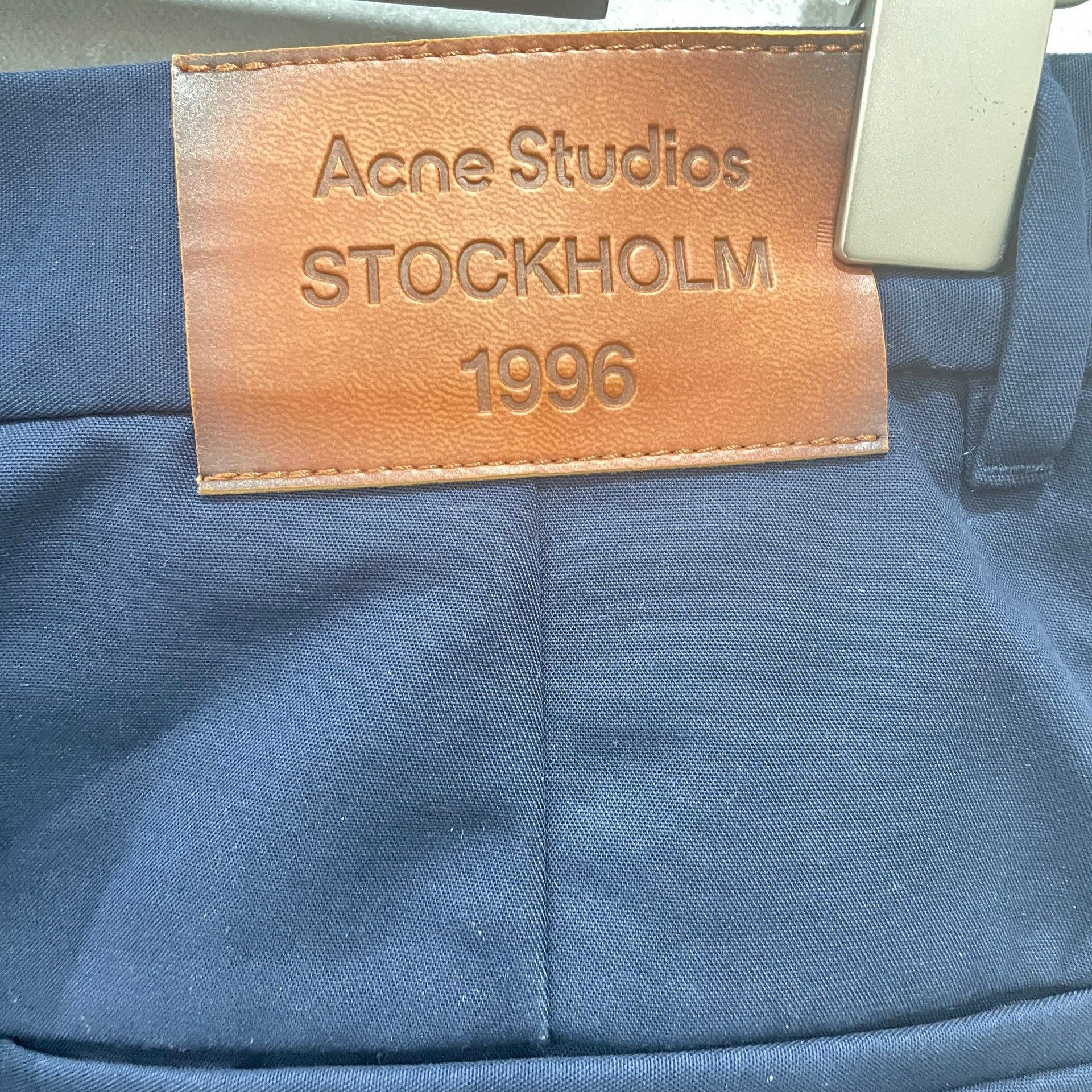 Acne Studios Acne Studios Navy Cotton Casual Pants EU 48 Size US 32 / EU 48 - 5 Thumbnail
