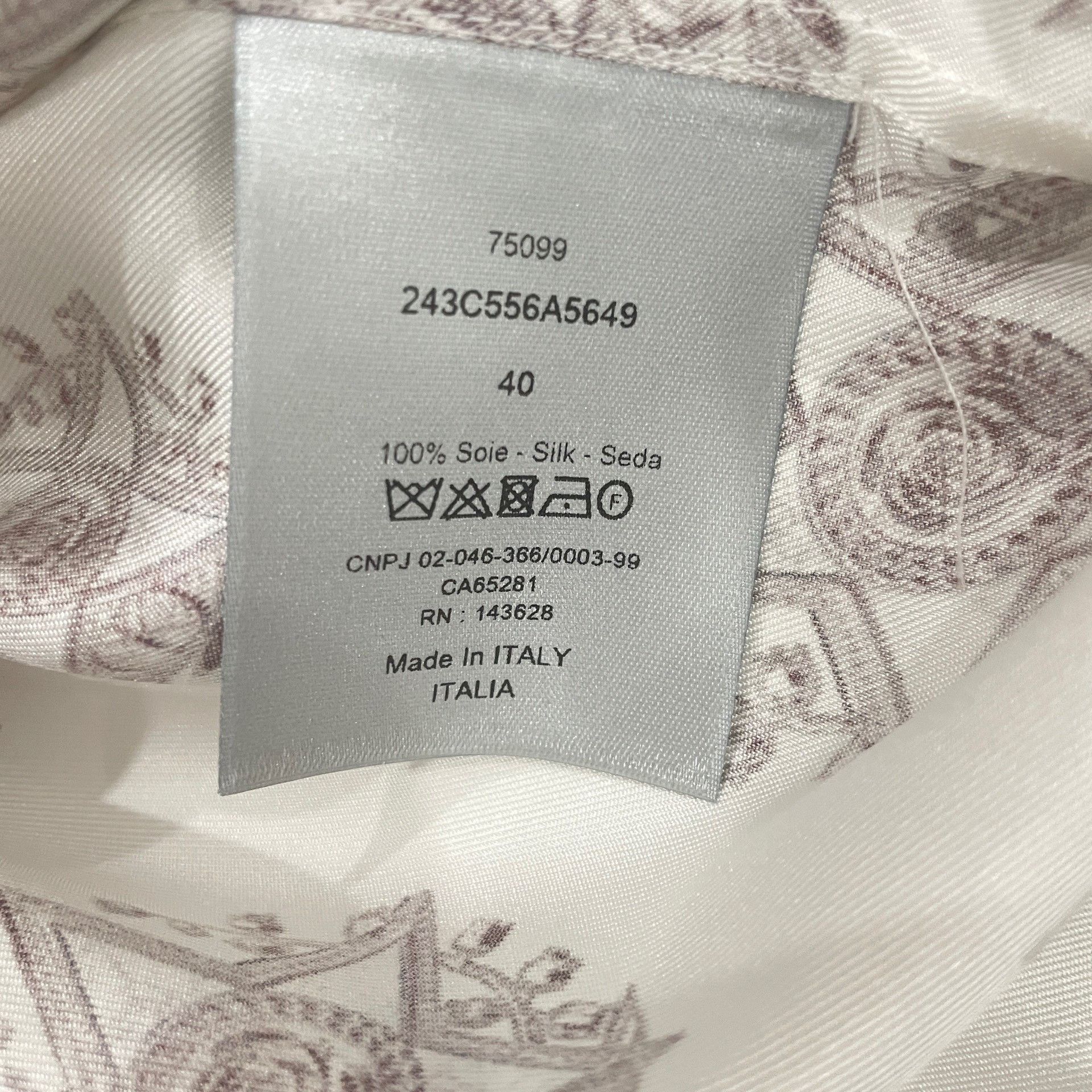 Dior Dior Patterned Silk Short Sleeve Shirt 40 Size US M / EU 48-50 / 2 - 6 Thumbnail