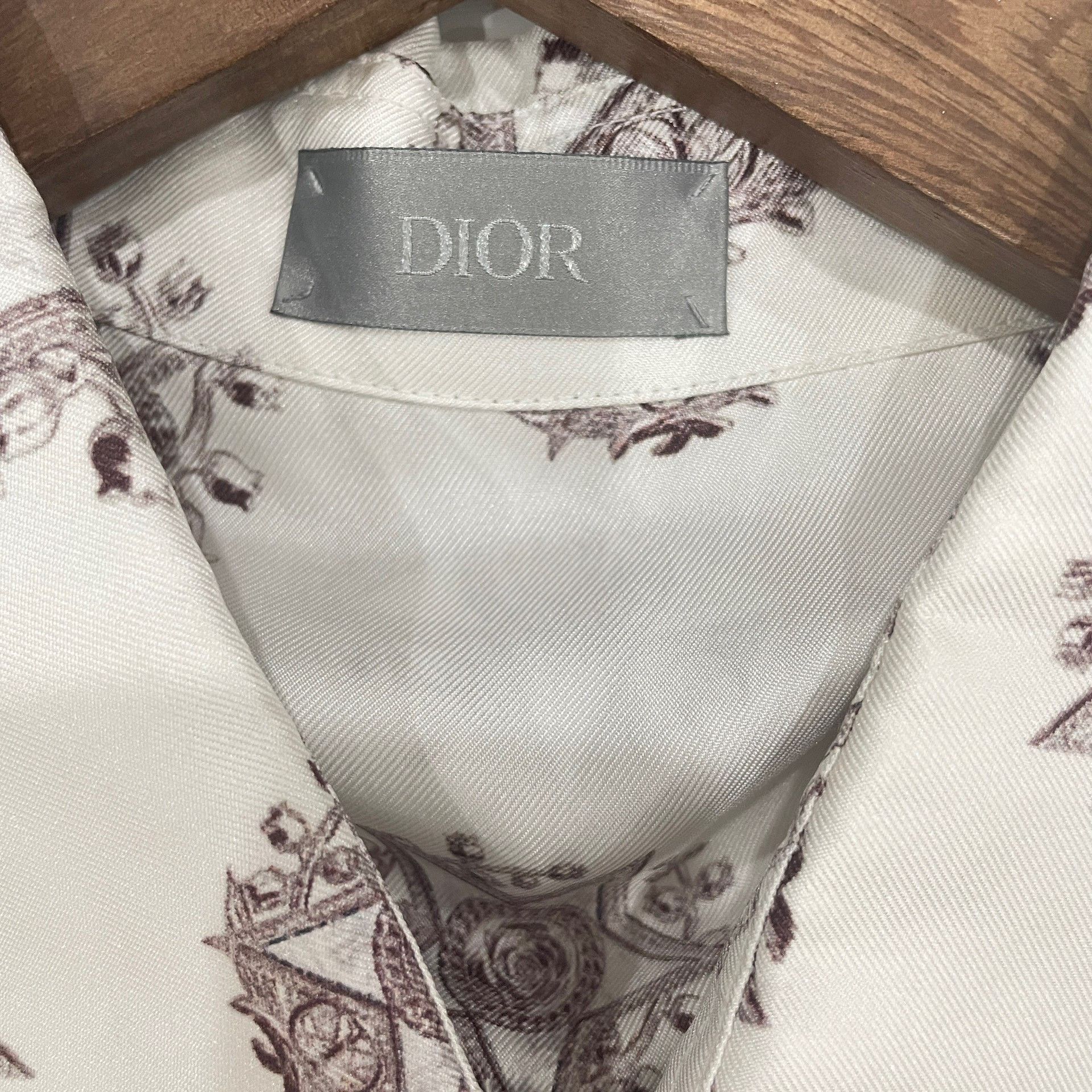 Dior Dior Patterned Silk Short Sleeve Shirt 40 Size US M / EU 48-50 / 2 - 5 Thumbnail
