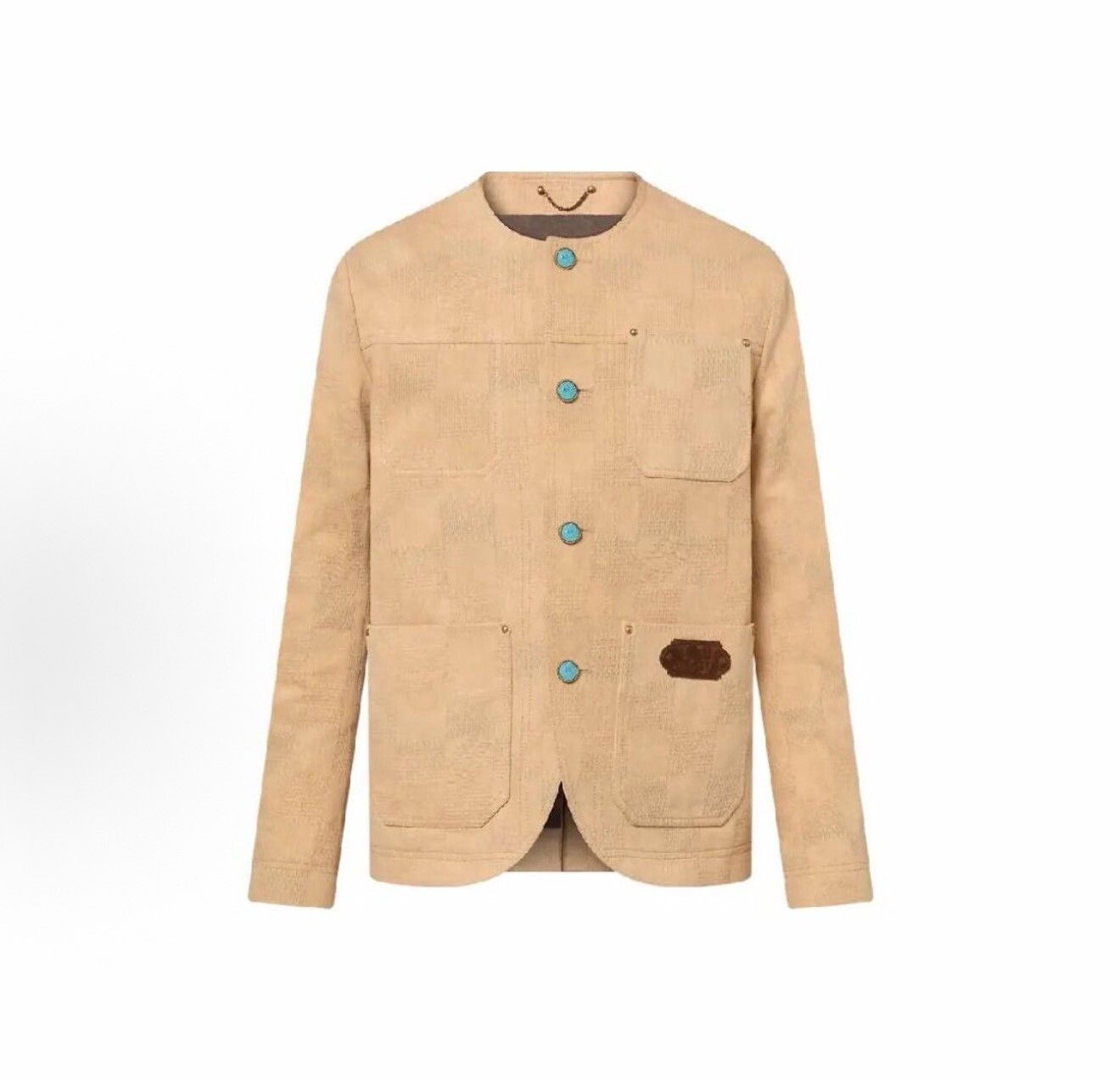 Louis Vuitton Louis Vuitton Damier Turquoise Button Jacket 52 Size US L / EU 52-54 / 3 - 2 Thumbnail