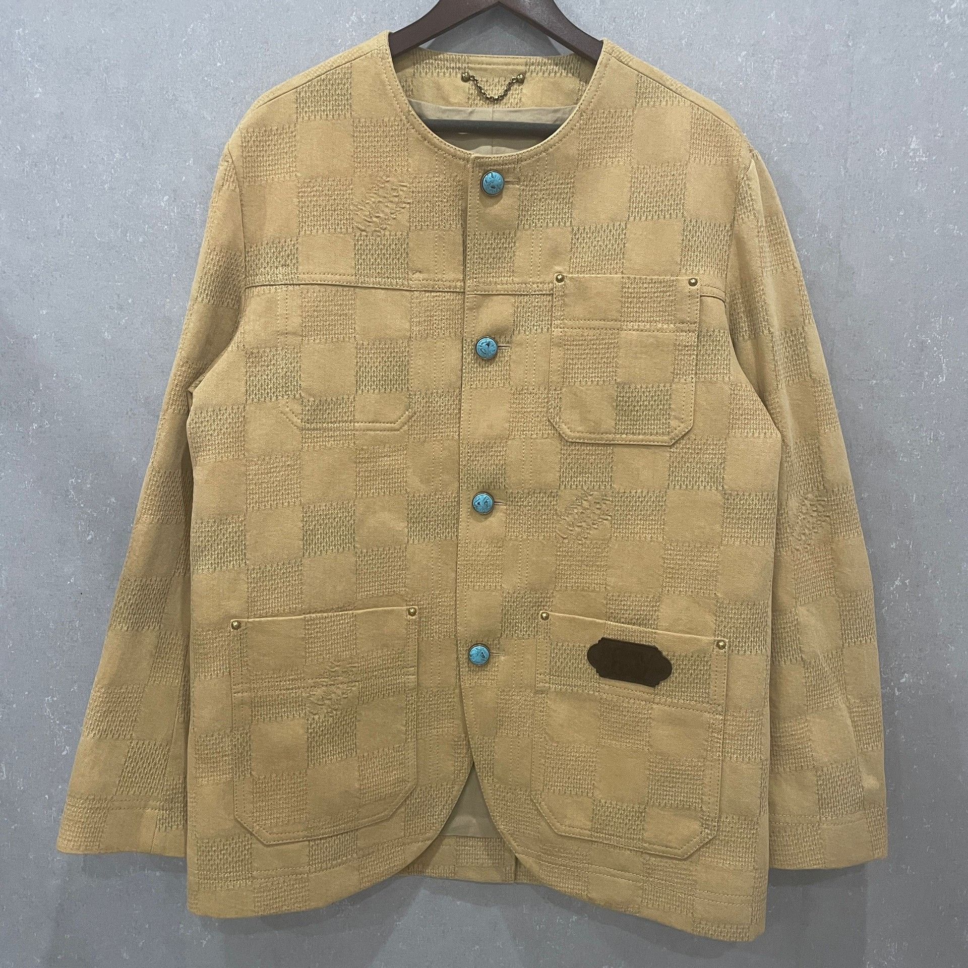 Louis Vuitton Louis Vuitton Damier Turquoise Button Jacket 52 Size US L / EU 52-54 / 3 - 3 Thumbnail