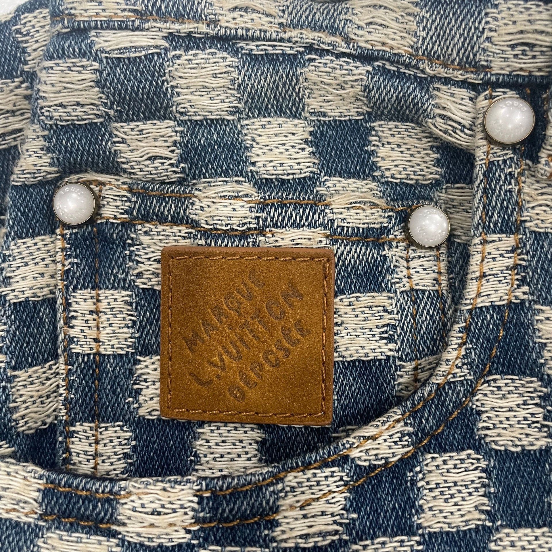Louis Vuitton Louis Vuitton x Nigo Damier Checkered Pants 33 Size US 33 - 6 Thumbnail
