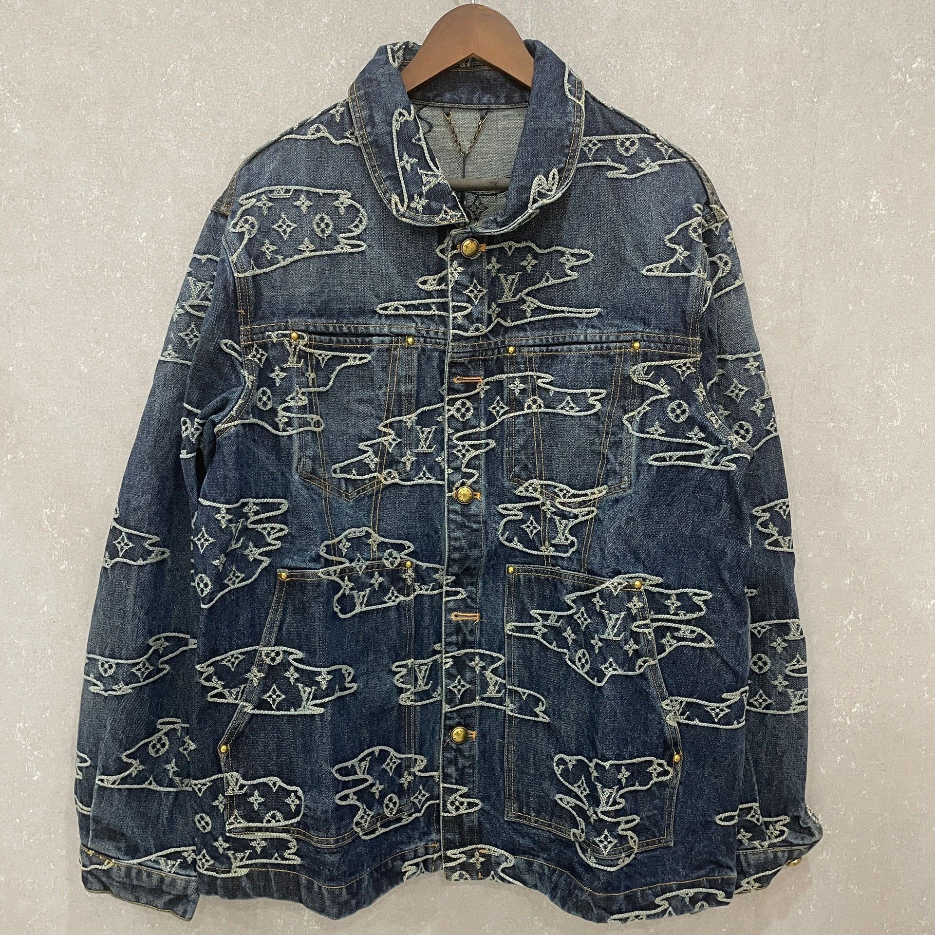 Louis Vuitton Louis Vuitton Clouds Monogram Denim Jacket 52 Size US L / EU 52-54 / 3 - 3 Thumbnail