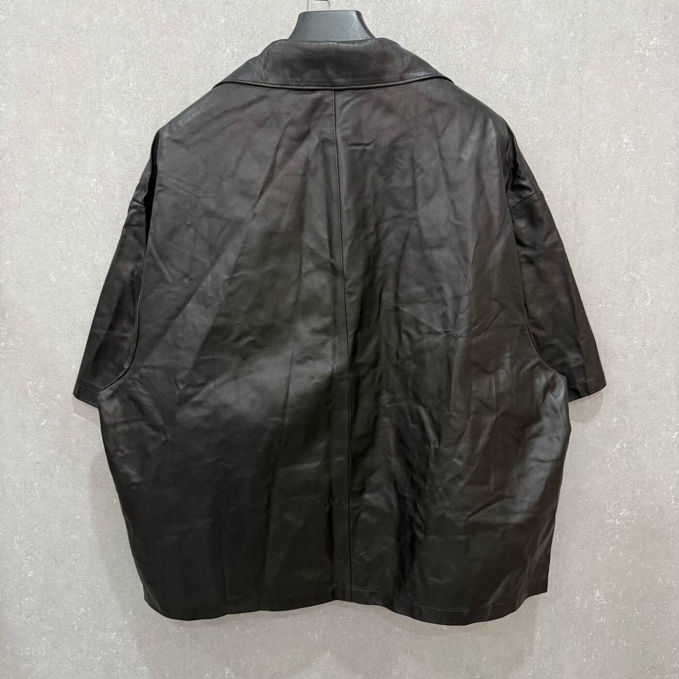 Prada Prada Lambskin Leather Short Sleeve Shirt 54 Size US L / EU 52-54 / 3 - 3 Thumbnail